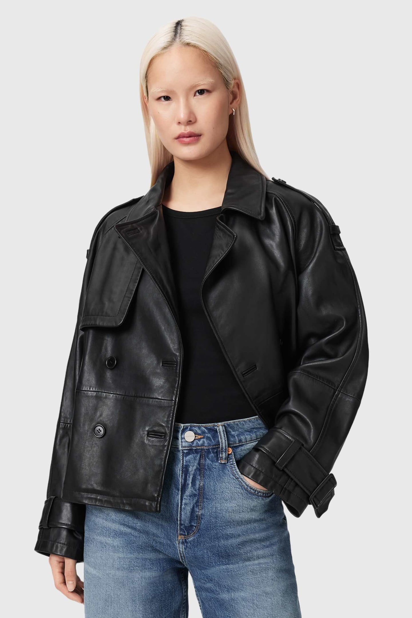 REYA CRPPED LTHR MAC BLACK 6
