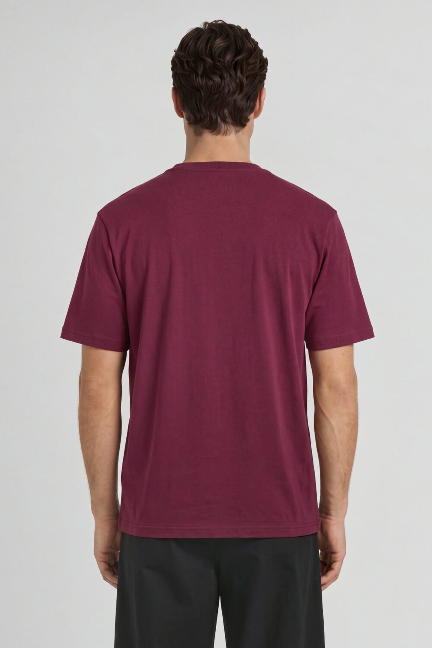 PLAIN T-SHIRT RICH BURGUNDY 2