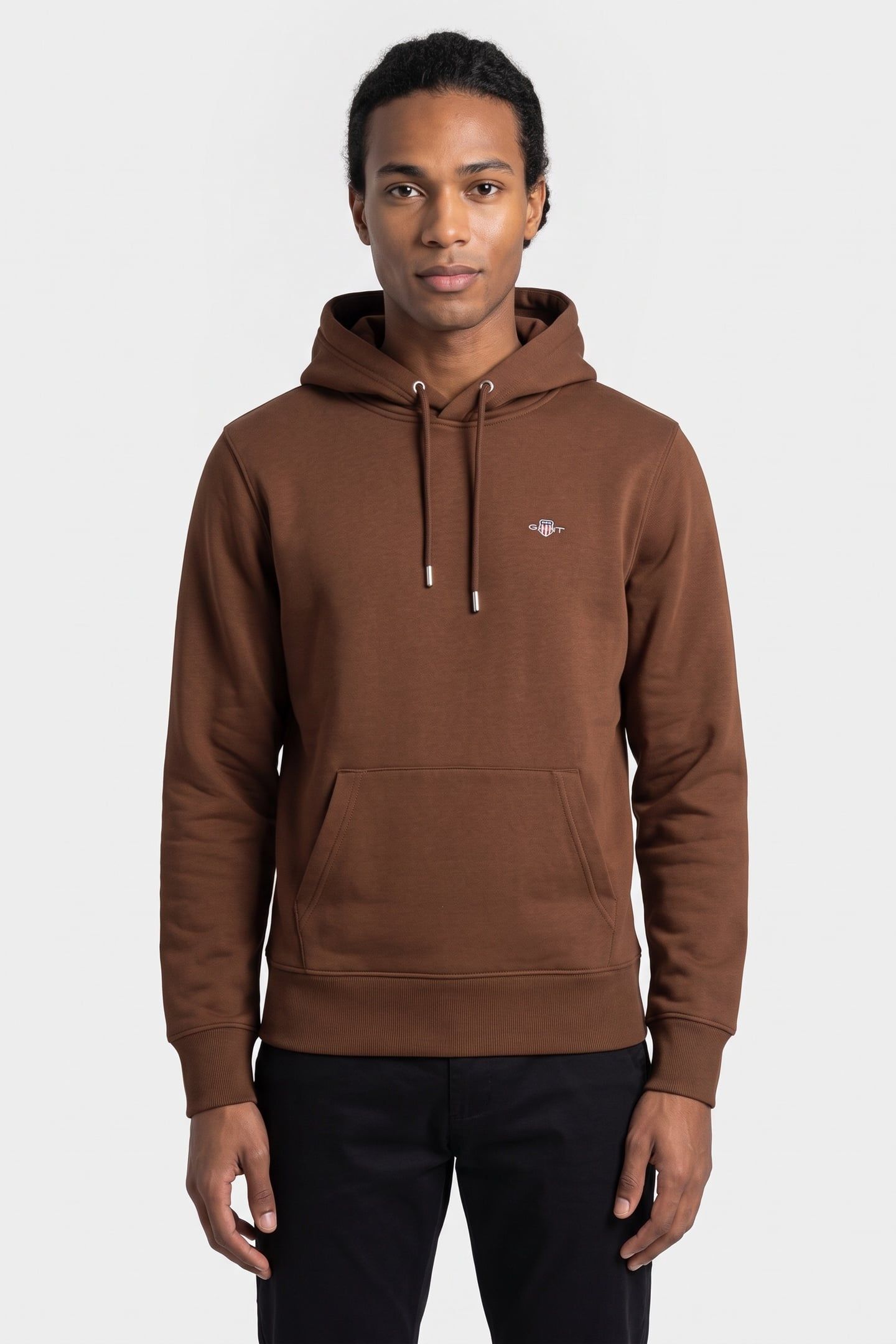 REG SHIELD HOODIE MAHOGANY BROWN 1