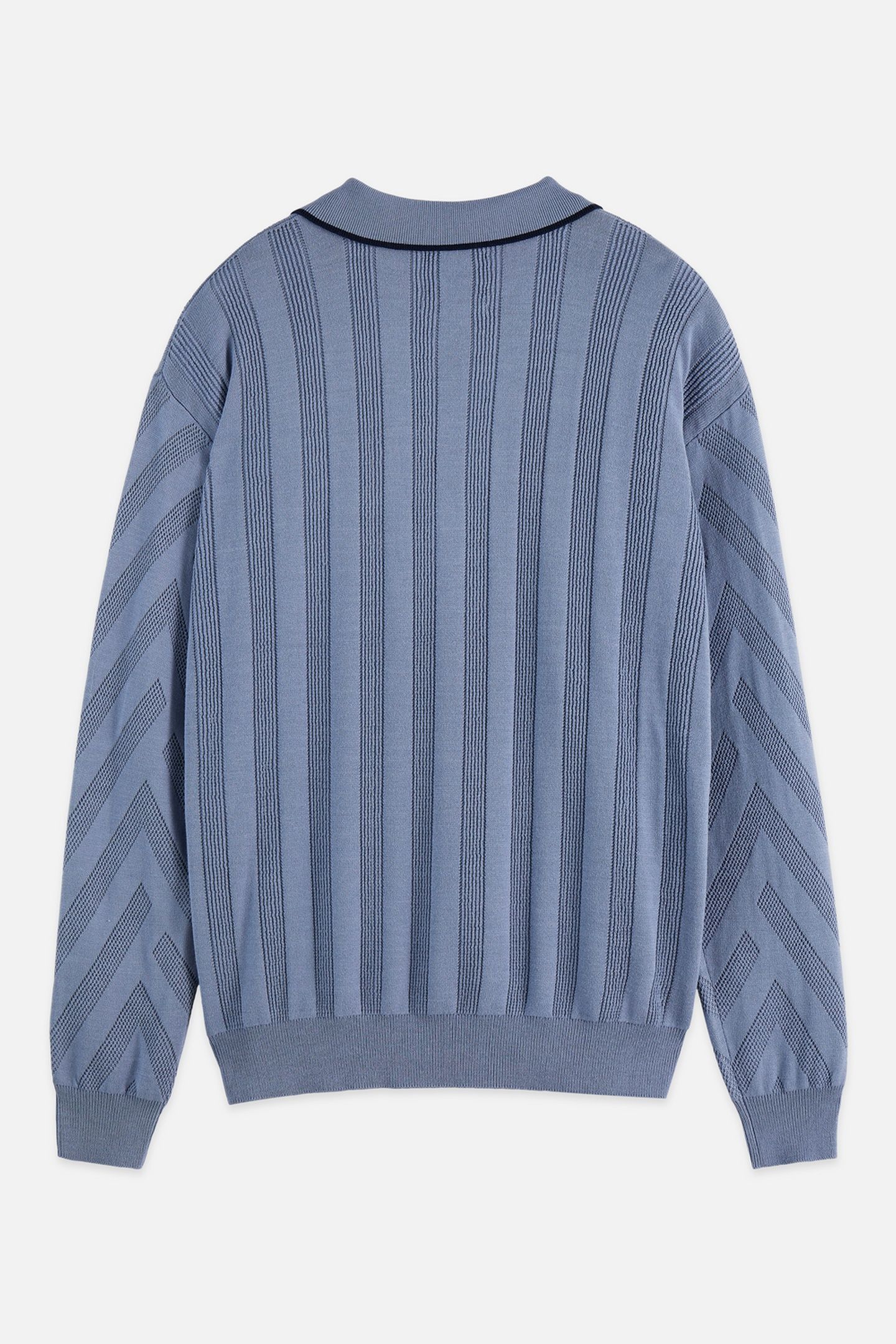 STRUCTURE LONG SLEEVE POLO NAVY 5