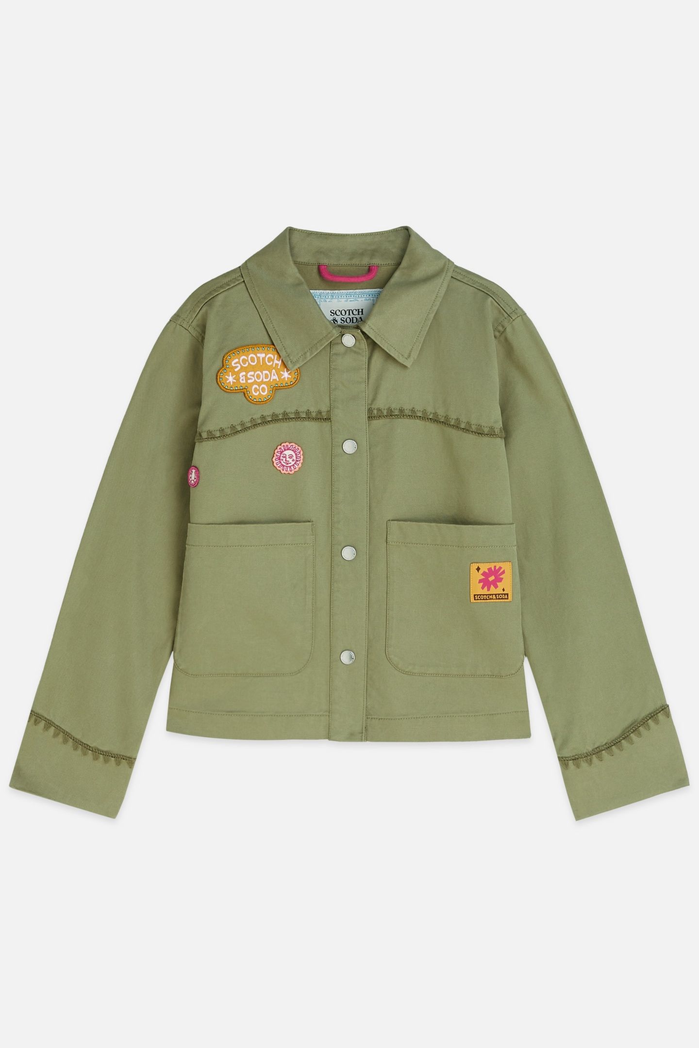 GIRLS EMBROIDERED JACKET DARK GREEN 1