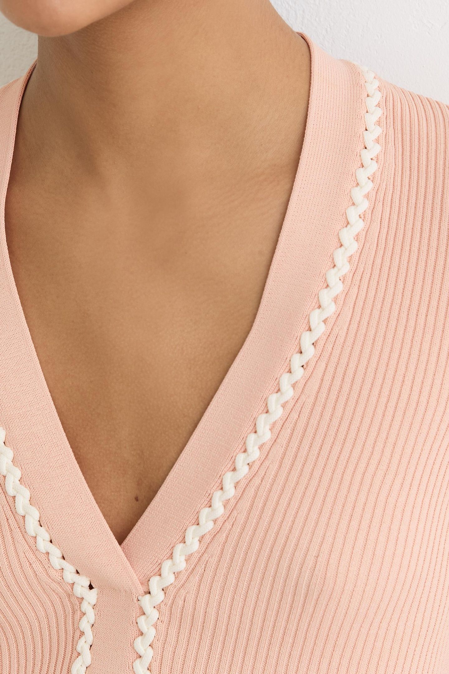 CRAFT STITCH TOP PINK/IVORY 5
