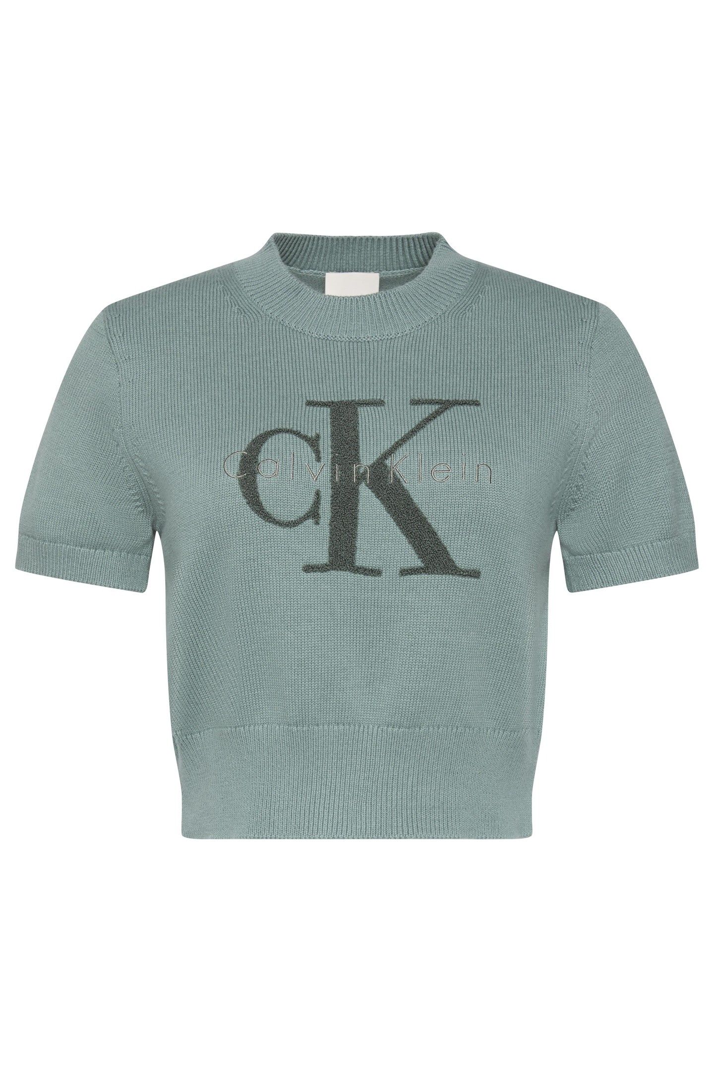CHUNKY COTTON GRAPHIC SWEATER AUTUMN GREEN 2