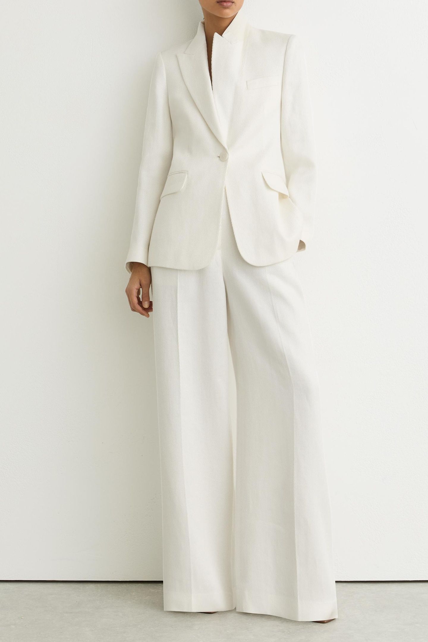 SB LINEN BLEND SUIT JACKET WHITE 1