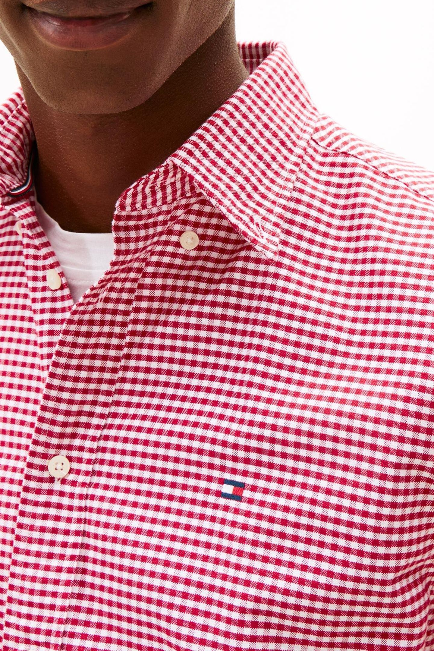HERITAGE OXFORD SHIRT MEDIUM RED/CHECK 5