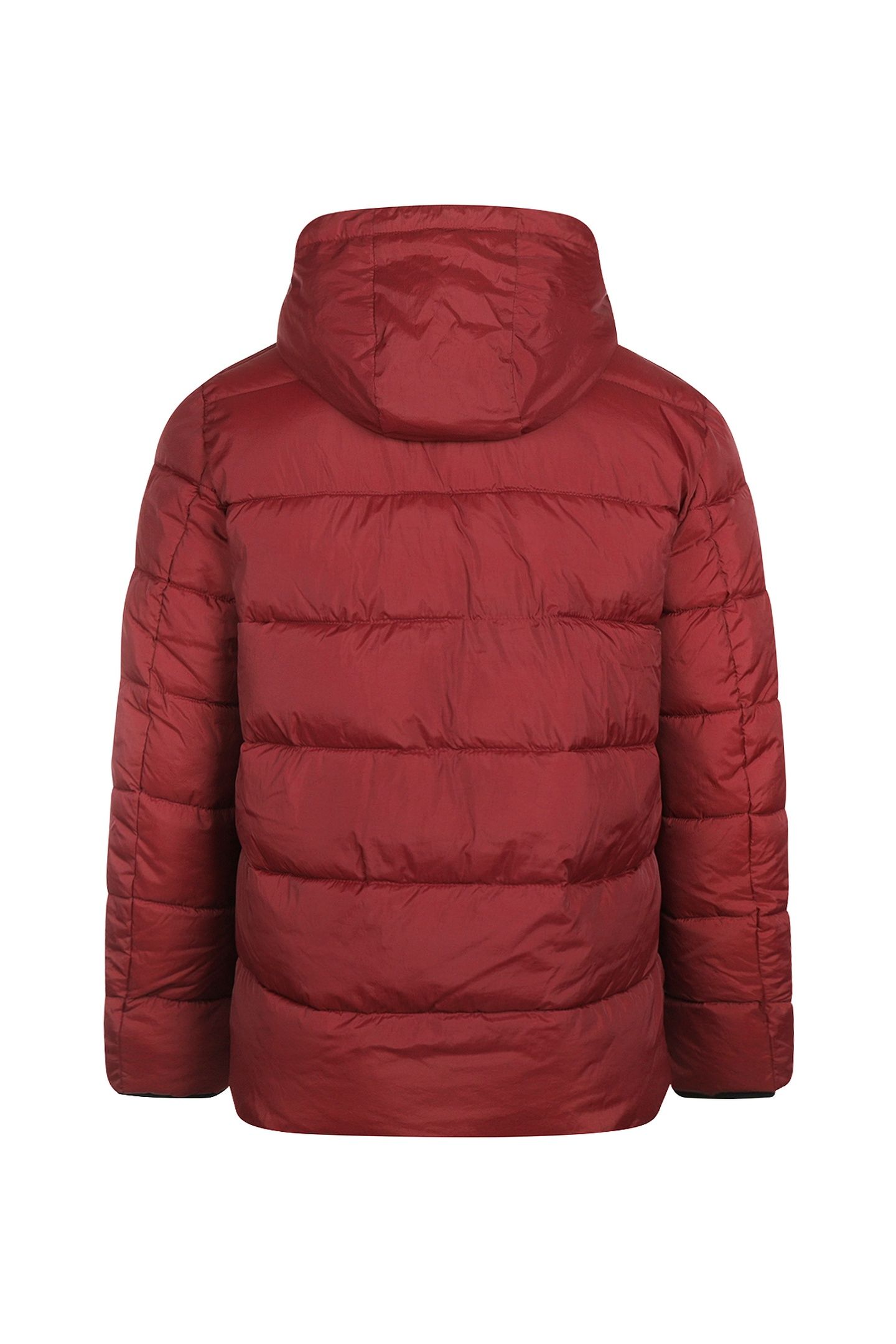 HOODED BOMBER JACKET BURGUNDY 4