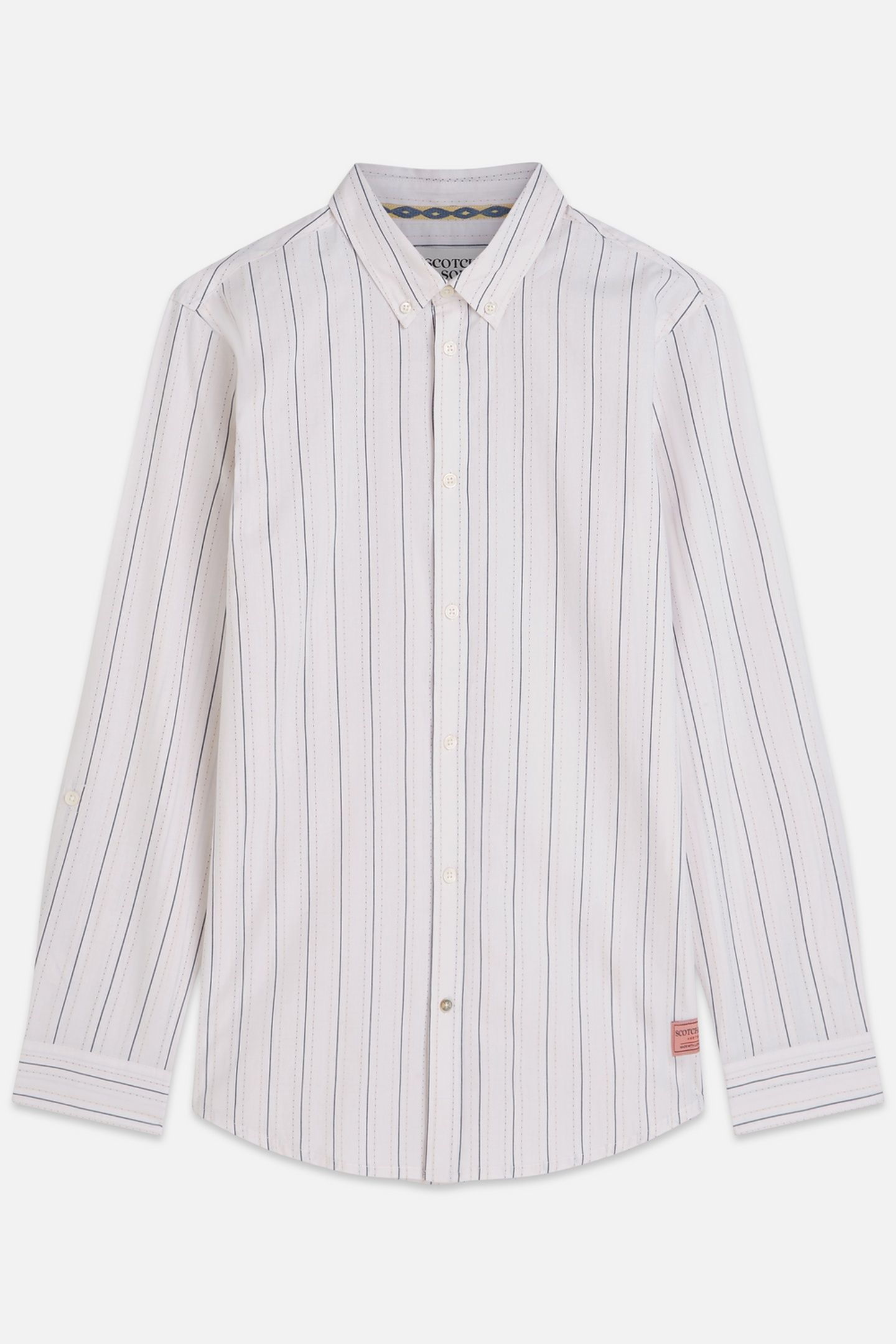 YARNDYED DOBBY REGULARFIT SHIRT WHITE TRADITIONAL 4