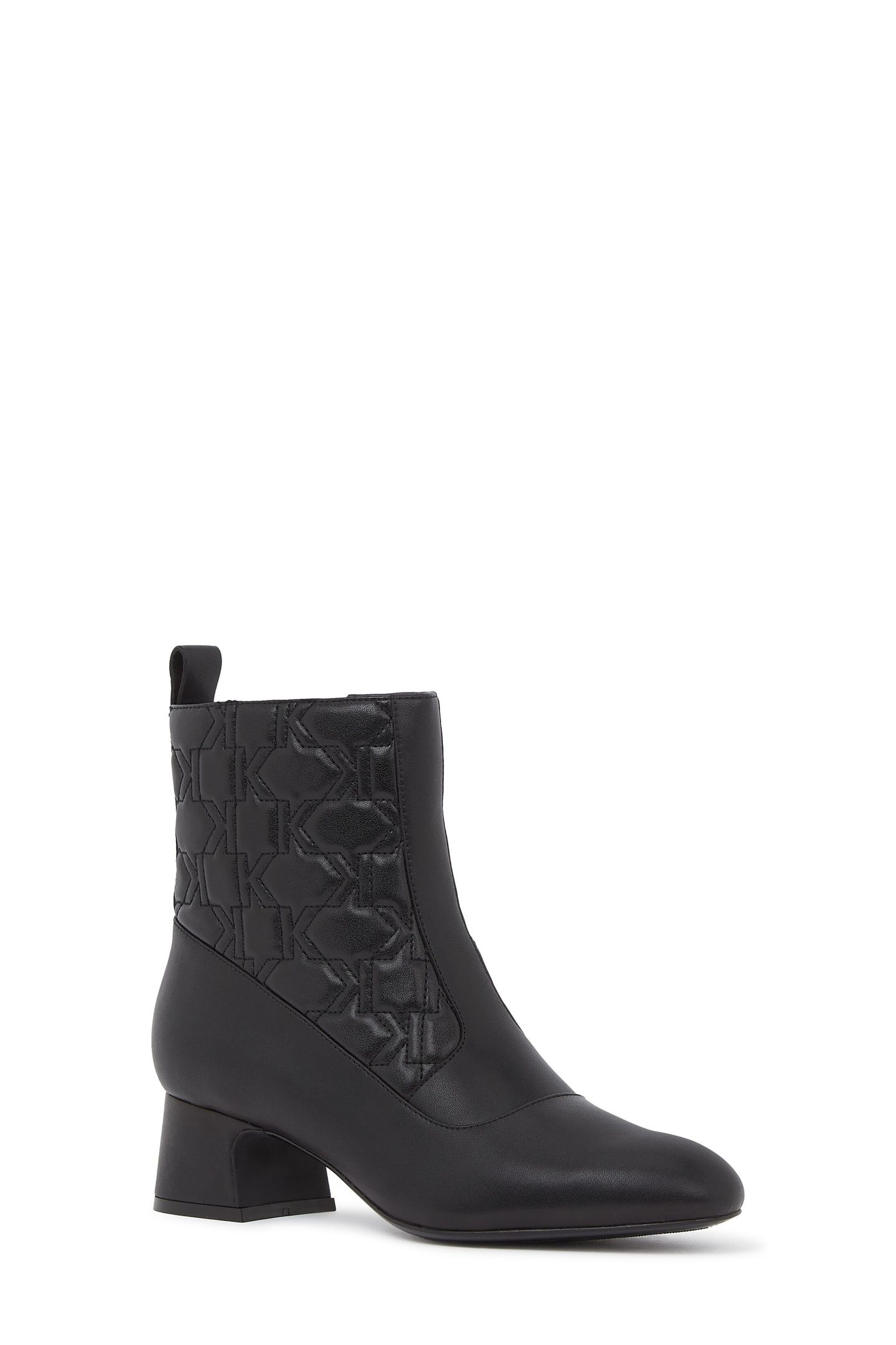 MONOGRAM ANKLE MID BOOTS BLACK 1