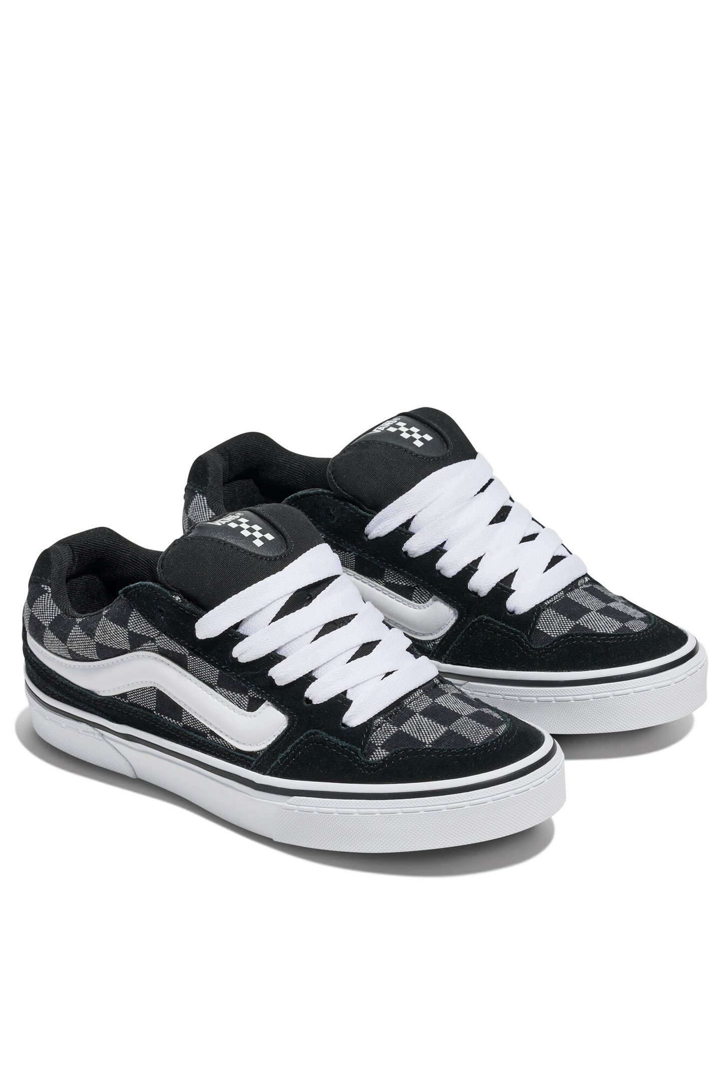 CALDRONE KNIT CHECK CHARCOAL GREY 2