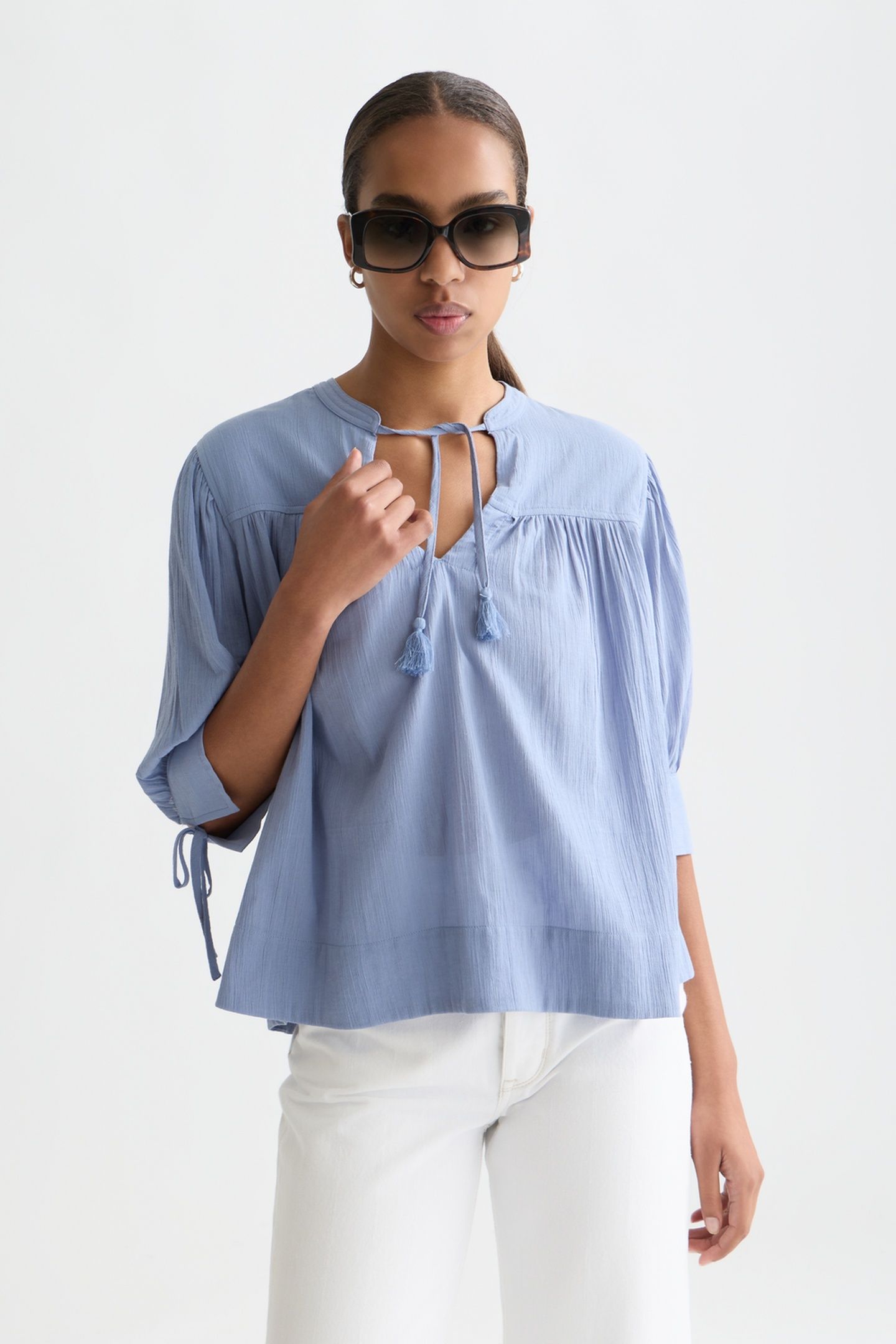 RELAXED BLOUSE WITH GATHERS INFINITY 1
