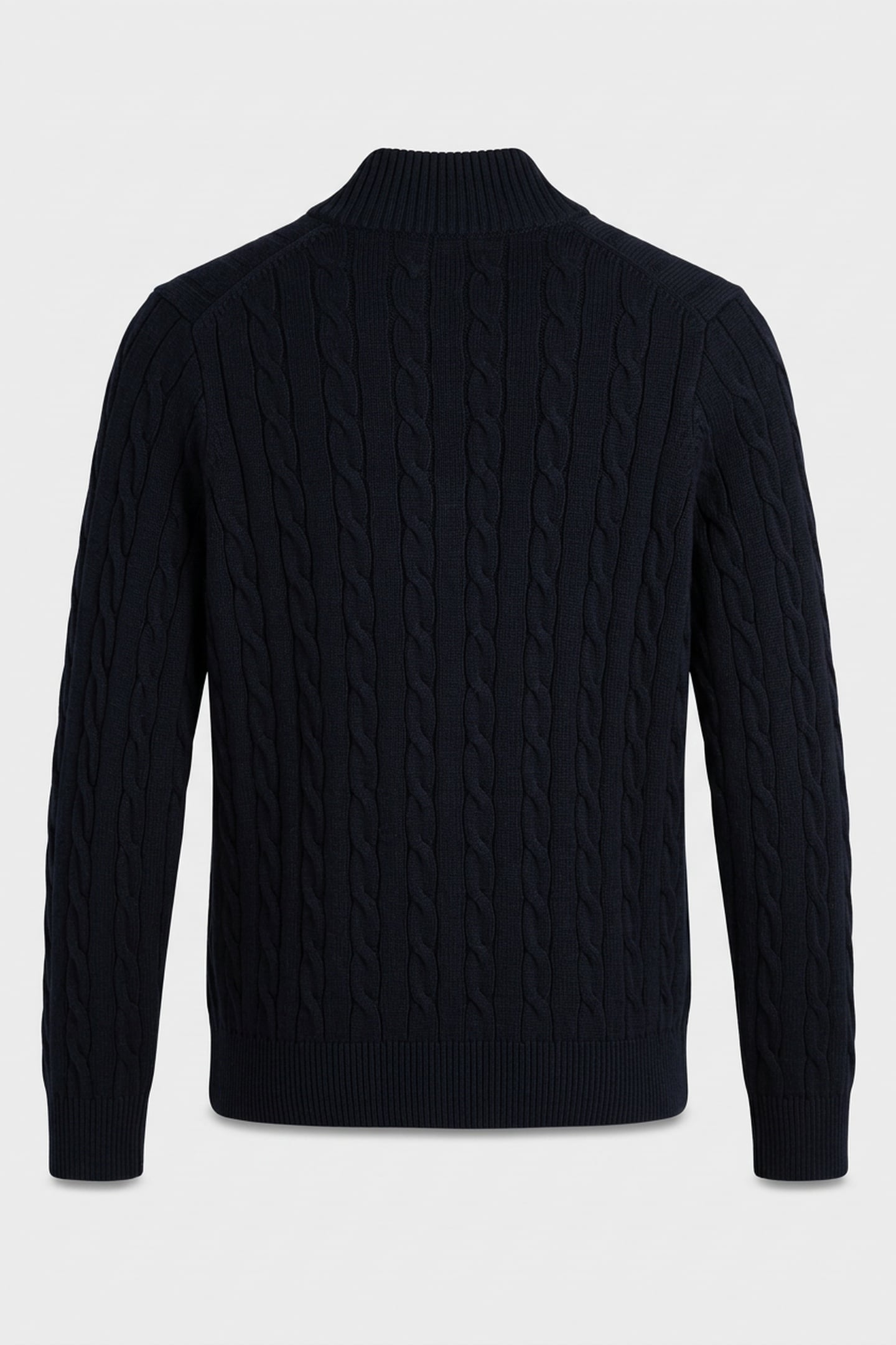 TEEN UNISEX COTTON CABLE FULL ZIP CARDIGAN EVENING BLUE 3
