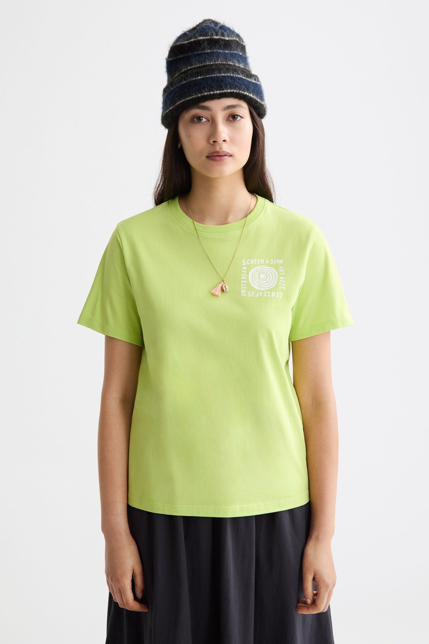 REGULAR FIT T-SHIRT WITH CHEST ARTWORK GREEN GLOW 1