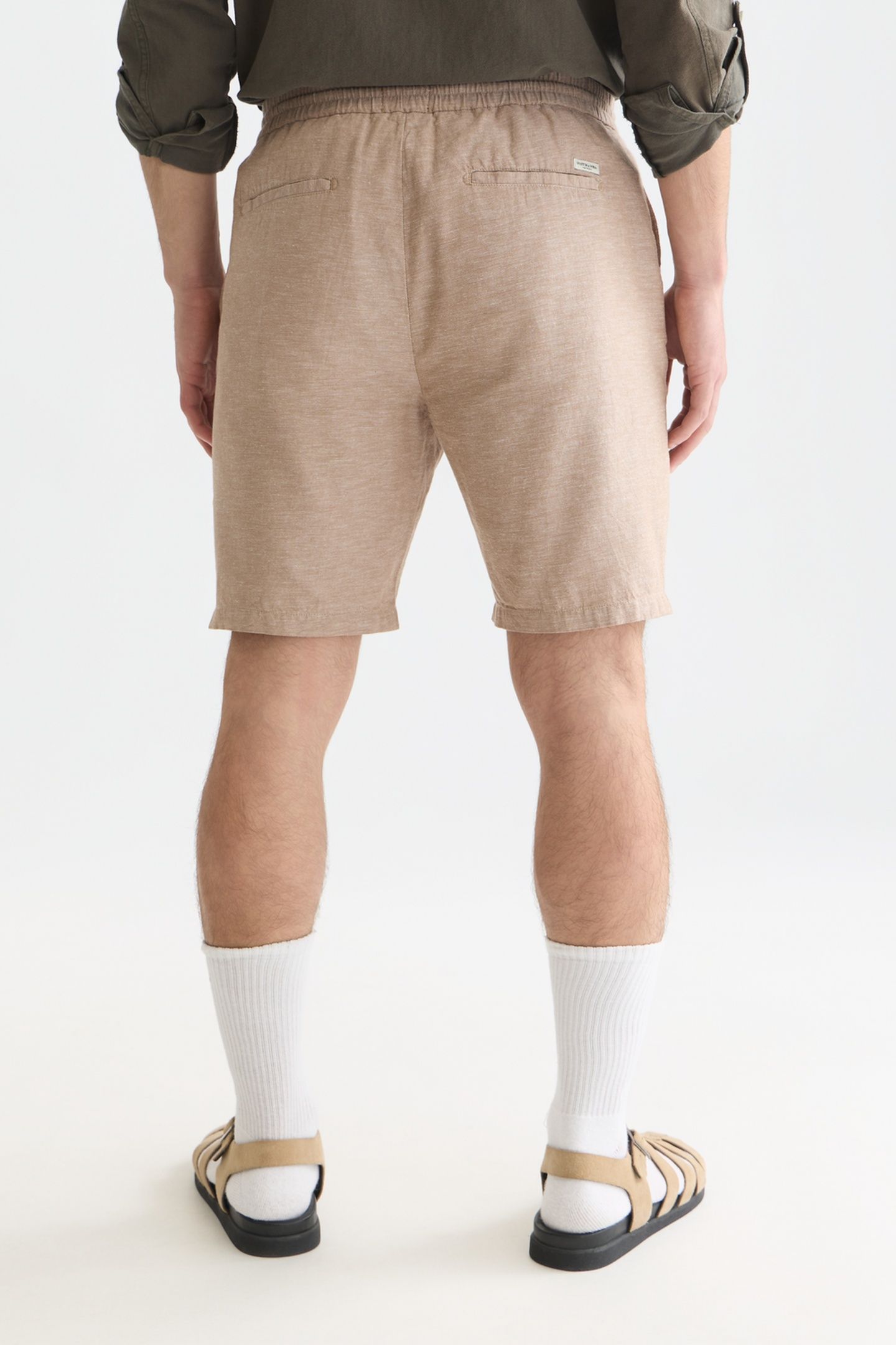SEASONAL CORE FAVE COTTON LINEN REGULAR-FIT CHINO SHORTS LT 2