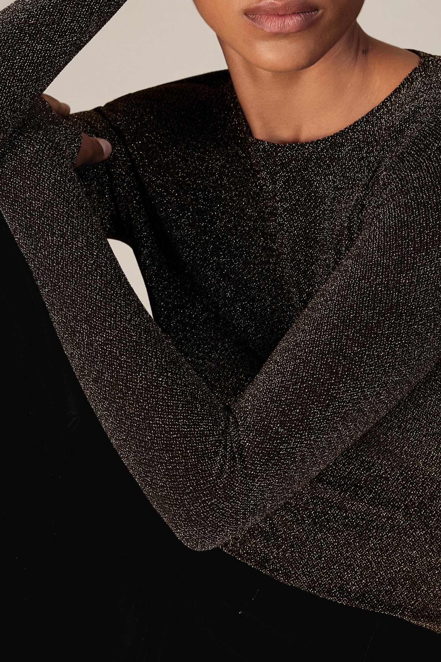 SPARKLE LONG SLEEVE GOLD 6