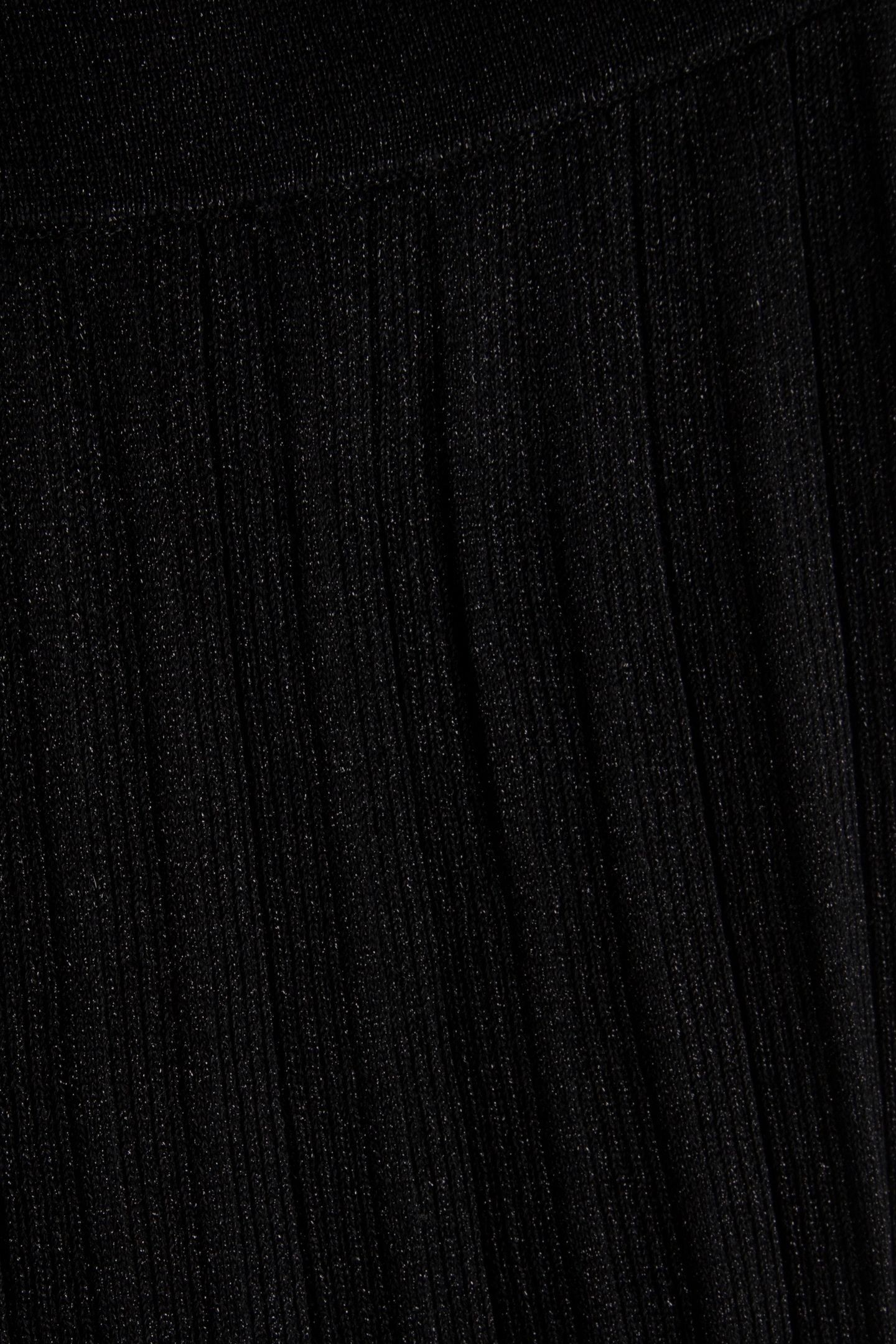METALLIC RIBBED KNIT SKIRT BLACK 4