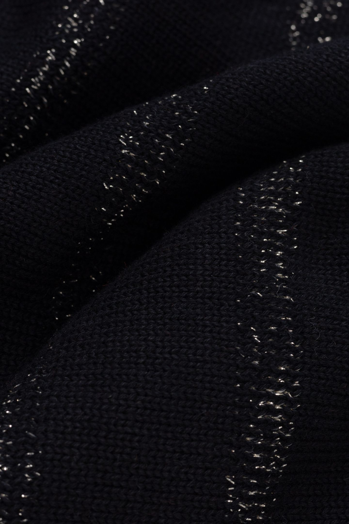 BLACK KNIT SLEEVELESS SWEATER WITH LUREX STRIPES 8