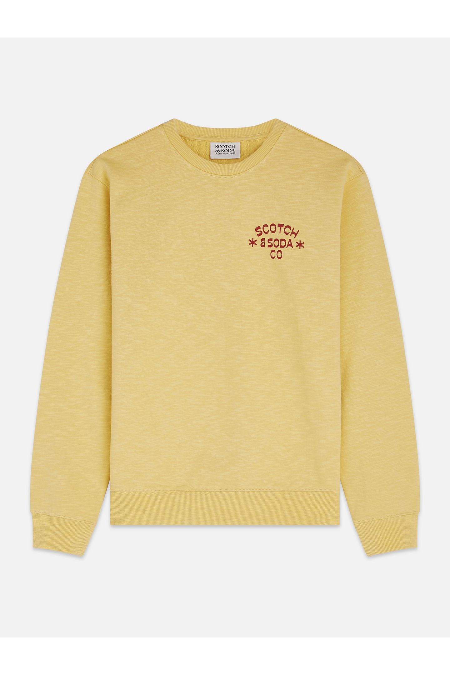 LEFT CHEST LOGO REGULARFIT SWEATSHIRT BRIGHT YELLOW 1