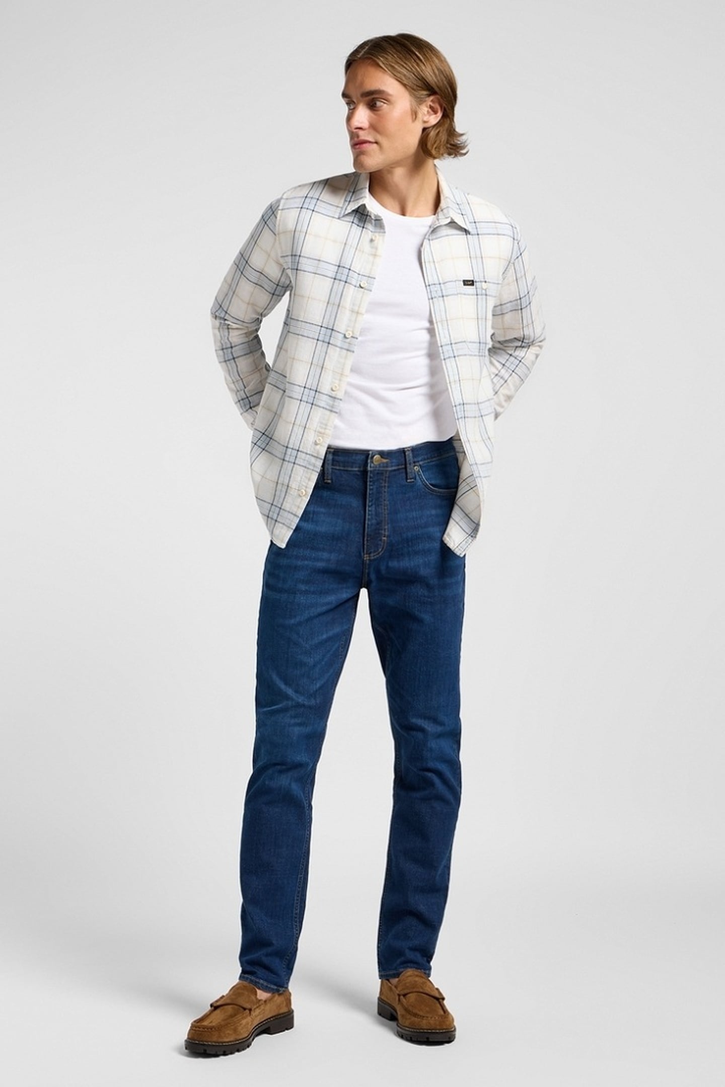 LEESURE SHIRT SHY BLUE REGULAR BLUE 3