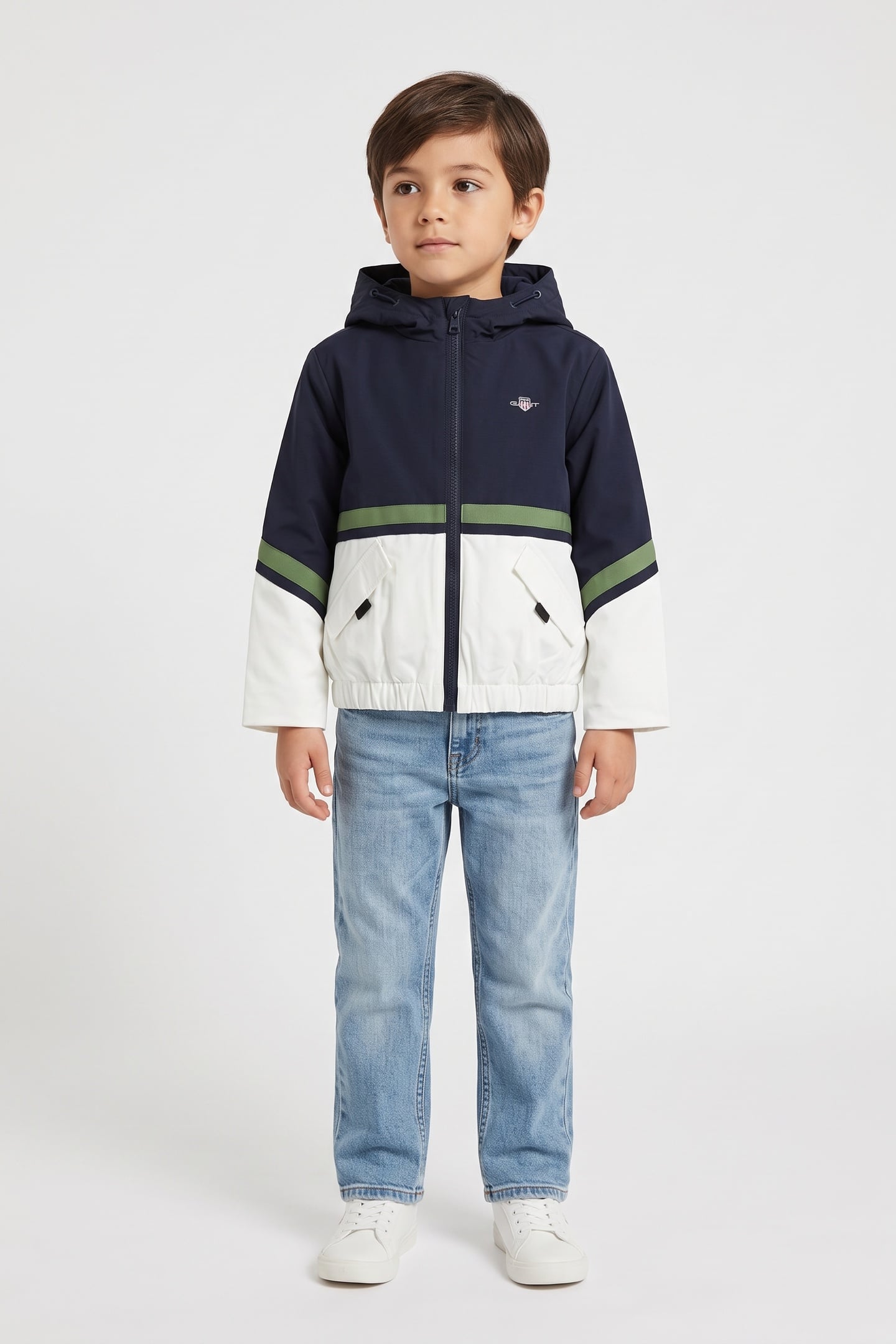 KIDS BOYS CONTRAST WINDCHEATER EVENING BLUE 1
