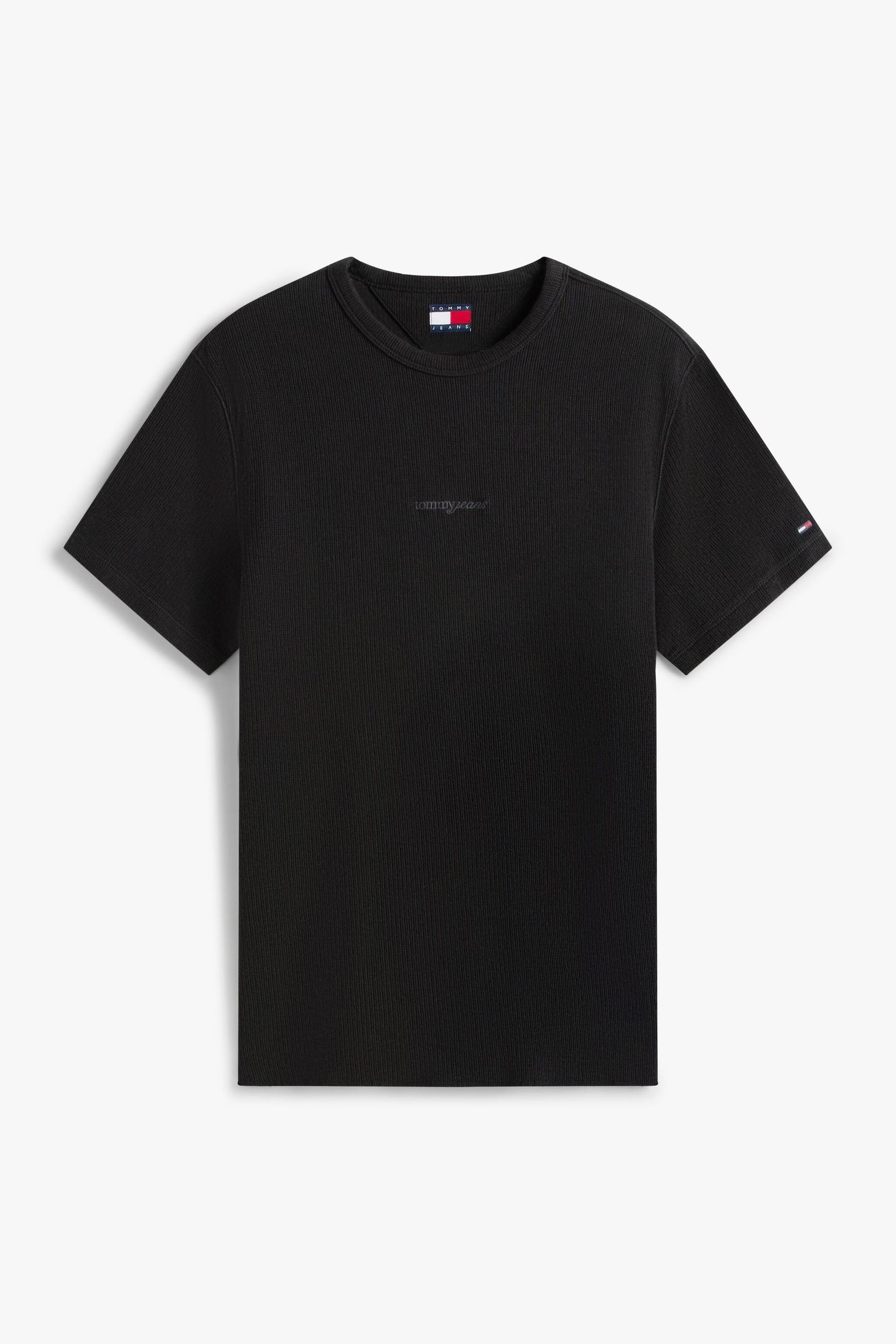 TJM SLIM WAFFLE TEE BLACK 4