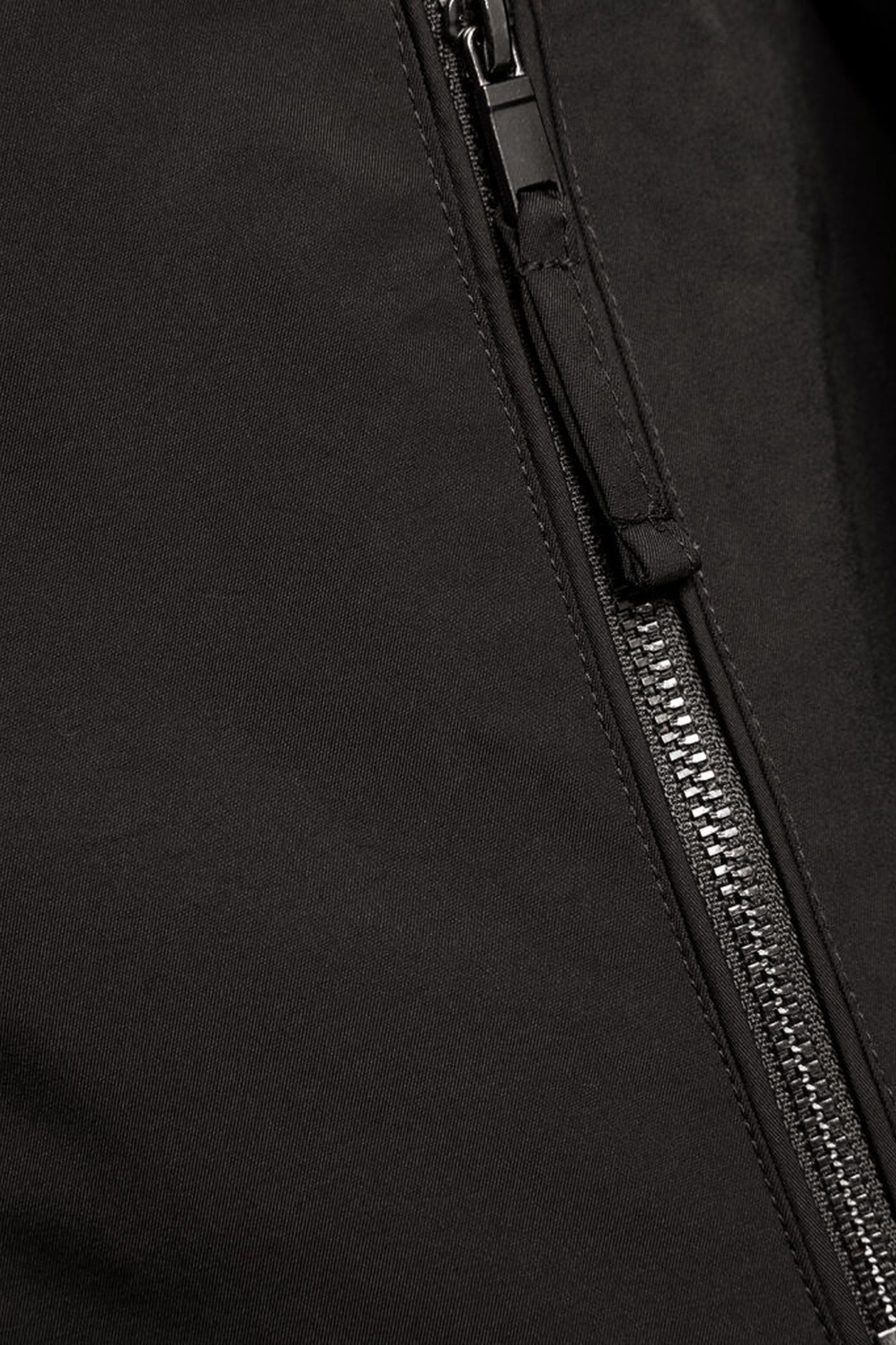 NYLON ZIP THROUGH HOODED JACKET LICORICE 6
