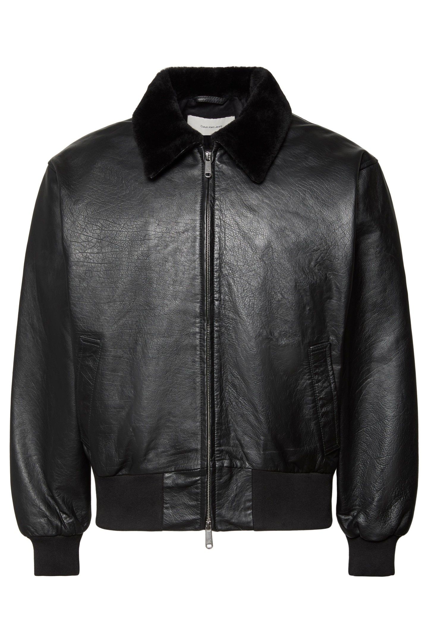 LS LEATHER BOMBER BLACK 1