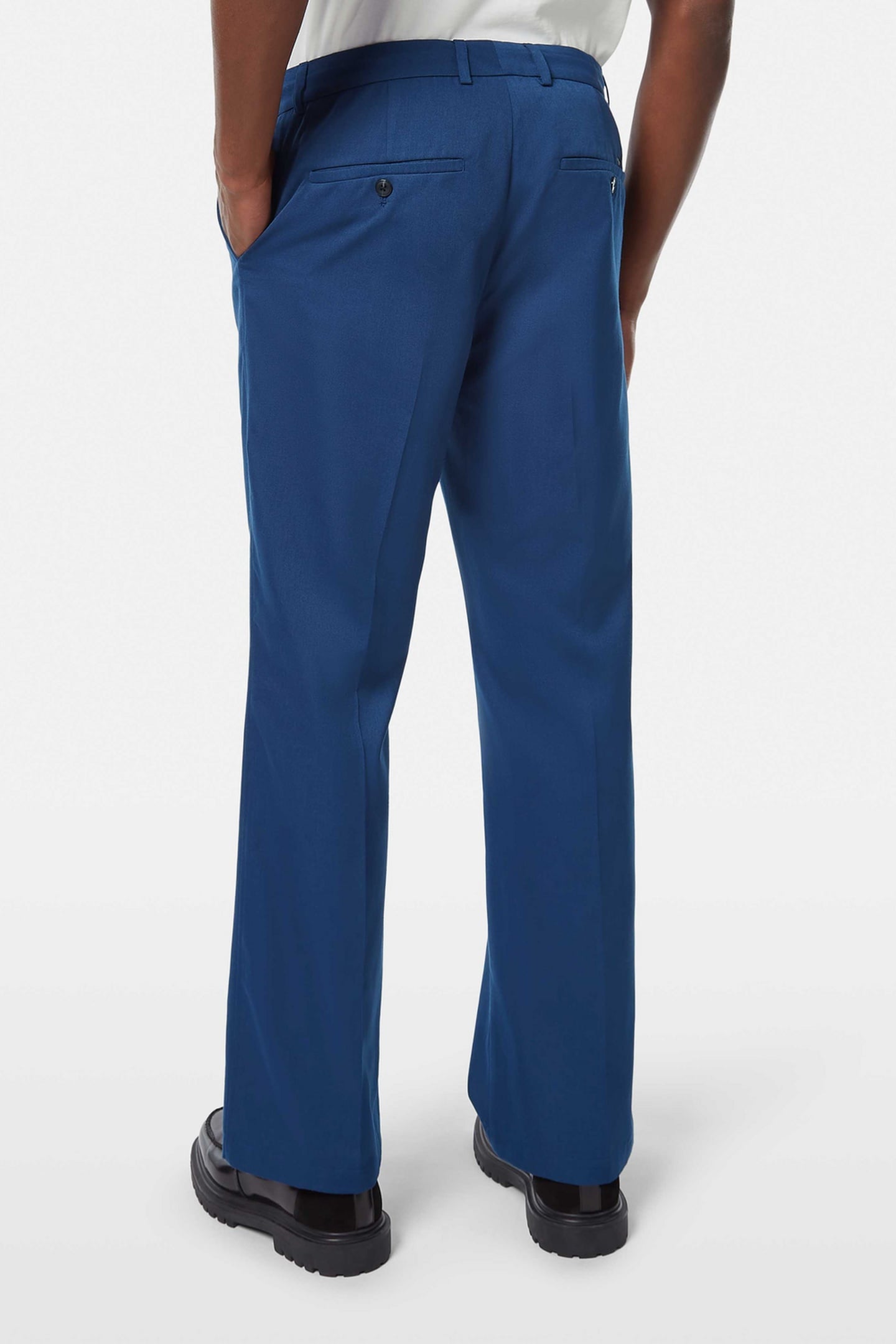 THE BEAT - VISCOSE-BLEND BOOTCUT CHINO NAVY 2