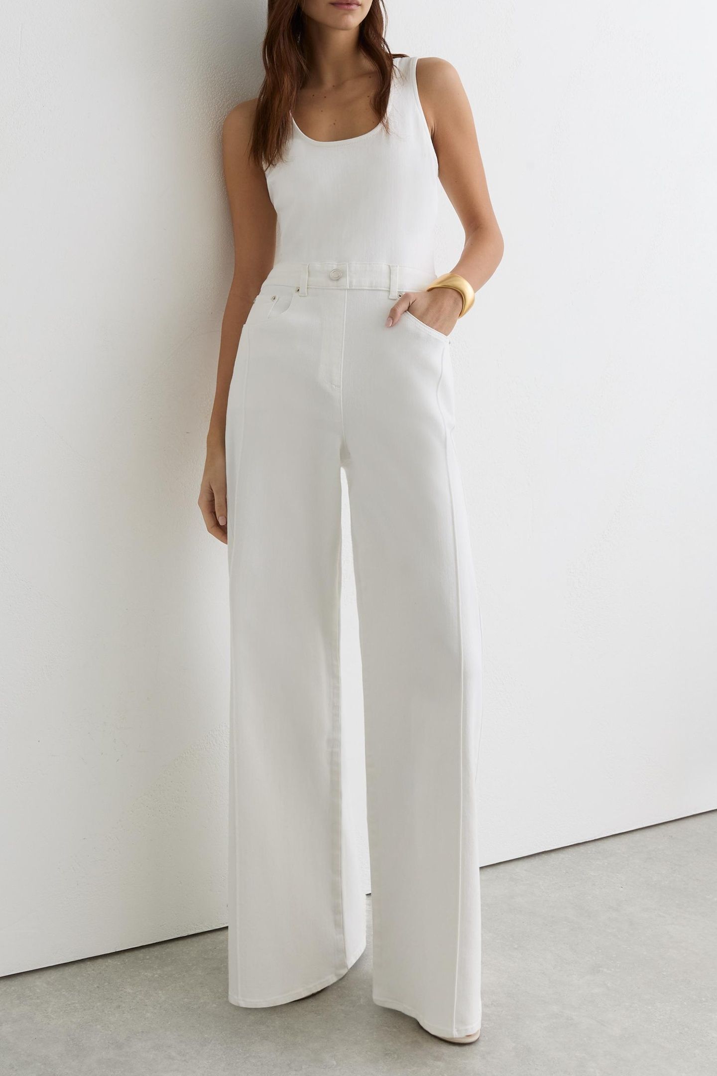 DENIM RACER JUMPSUIT CREAM 3