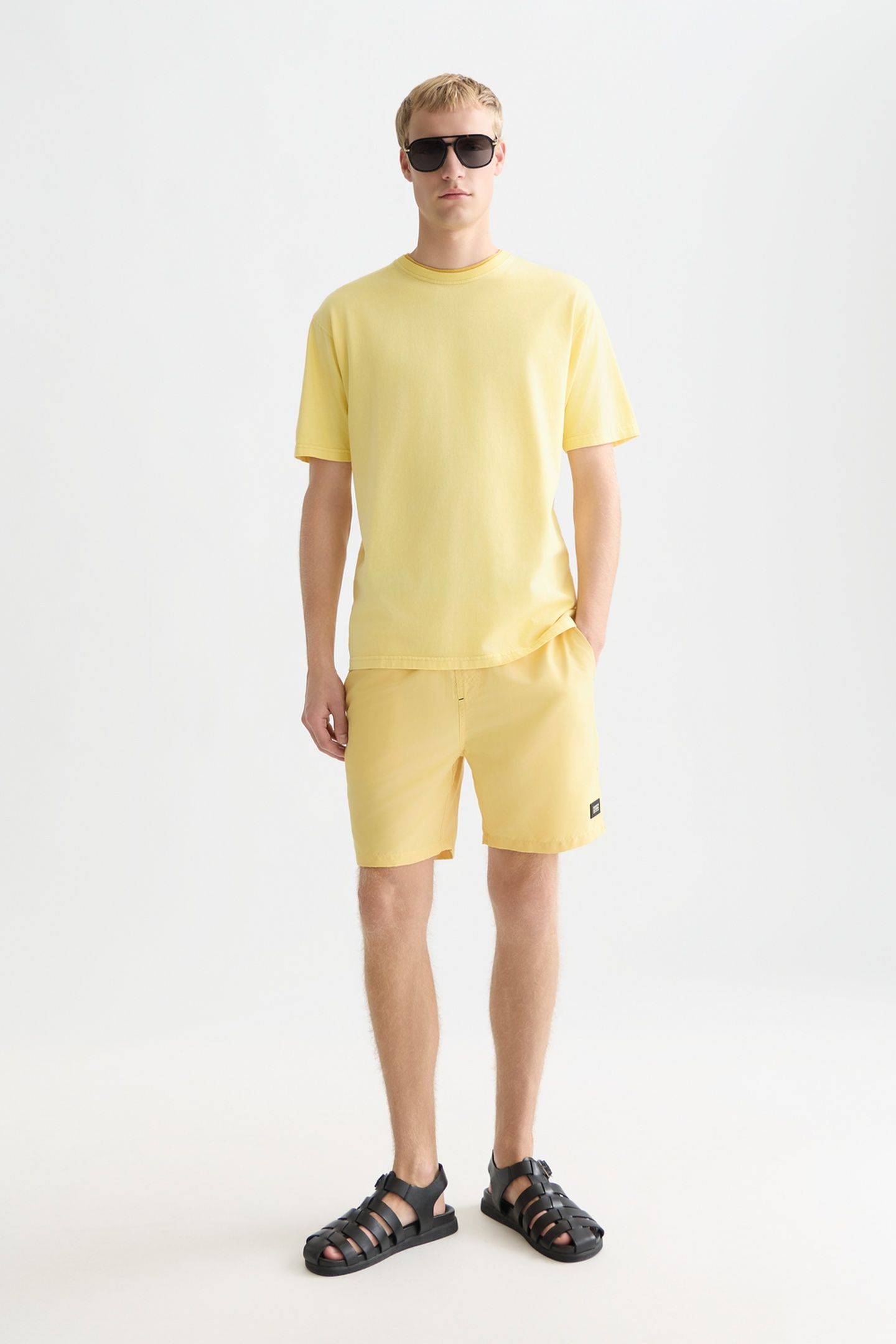 SOLID MIDLENGTH SWIM SHORTS MED YELLOW 3