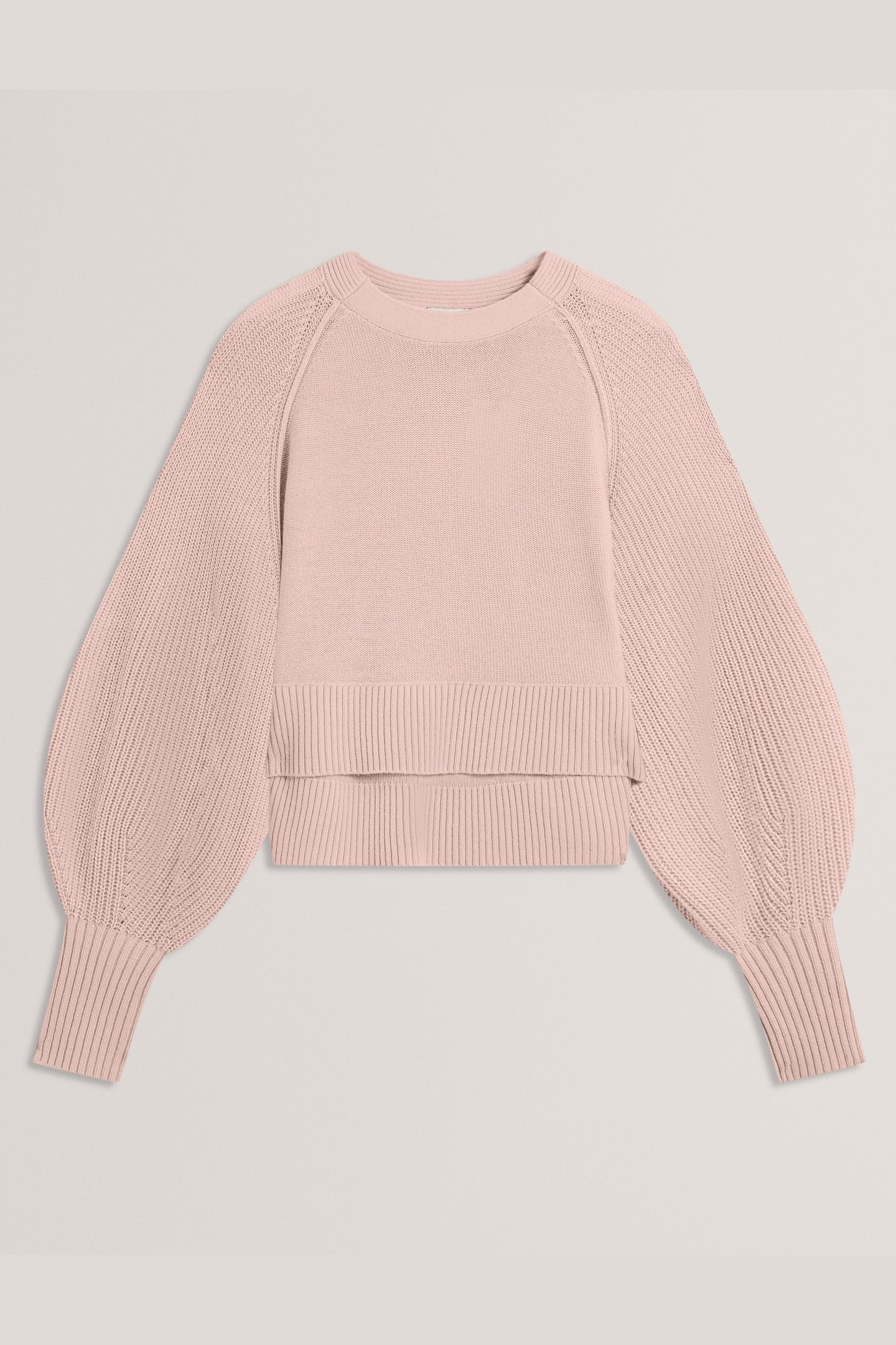 CREW NECK KNITTED JUMPER PINK 3