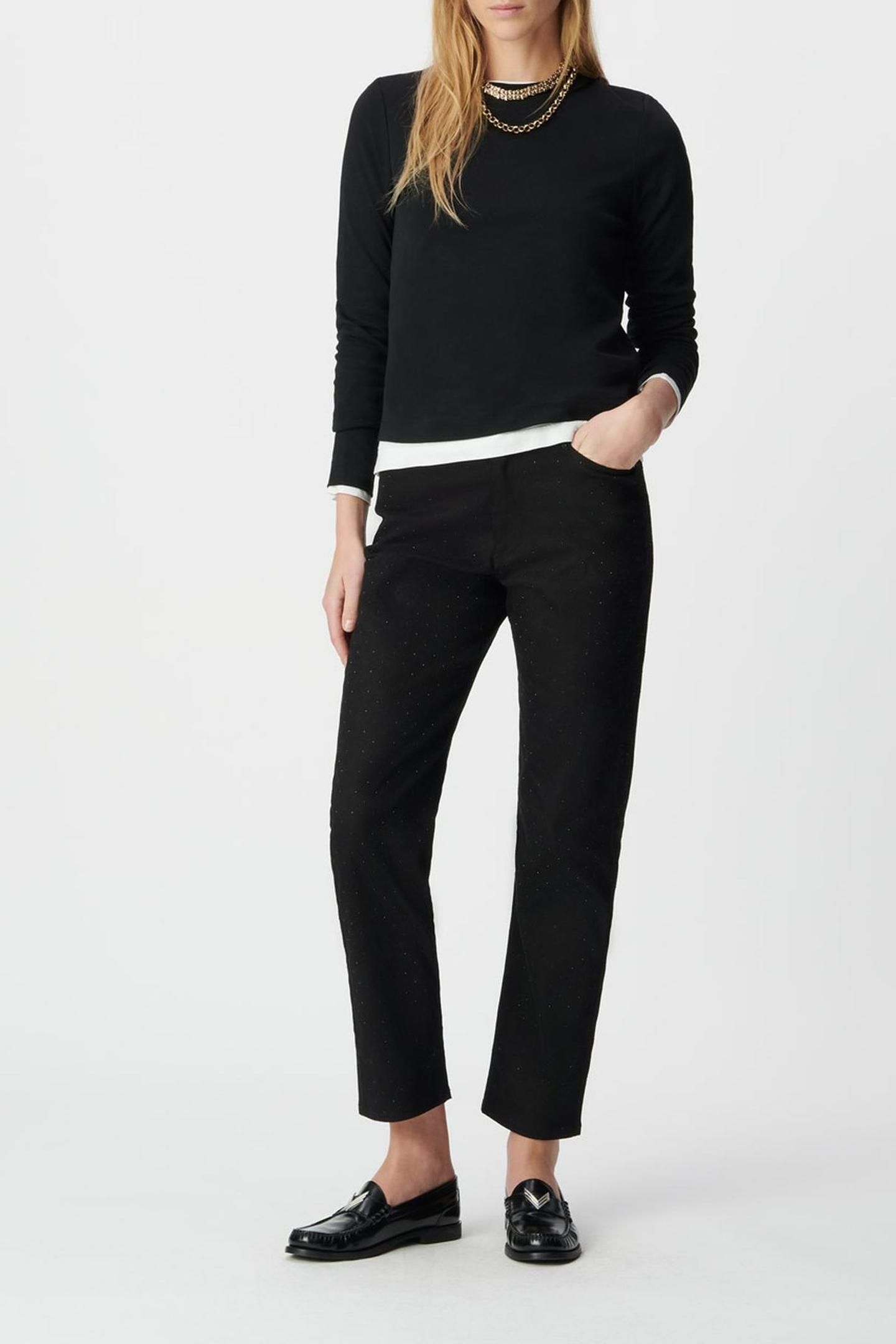BLACK DIAMANTÉ ALICE SLOUCHY JEANS 3