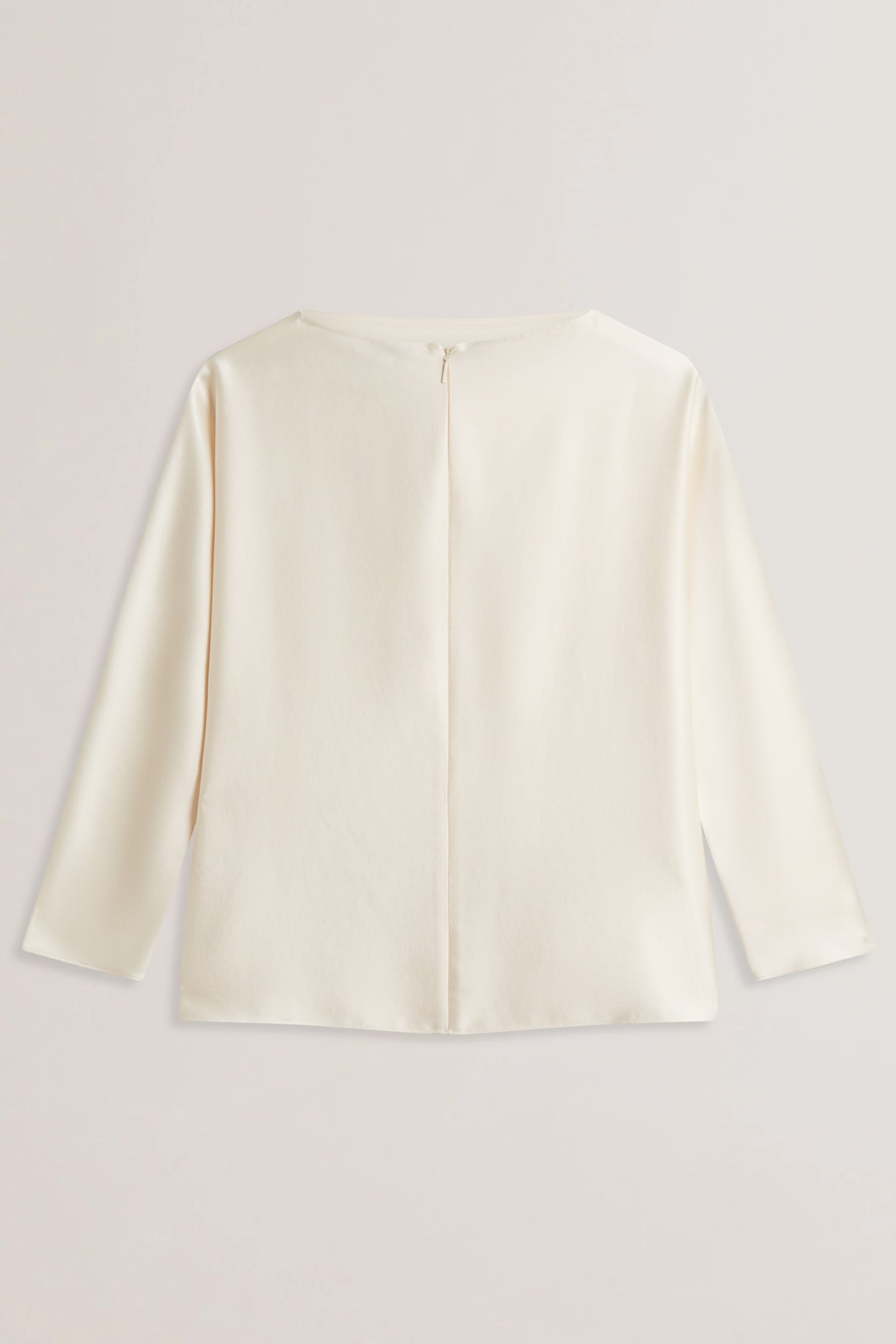 VOUGA SLASH NECK SATIN TOP IVORY 4