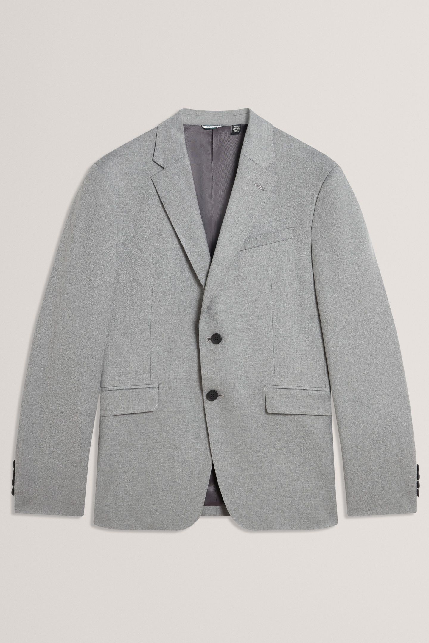 SLIM FIT WOOL BLEND SUIT BLAZER GREY 3