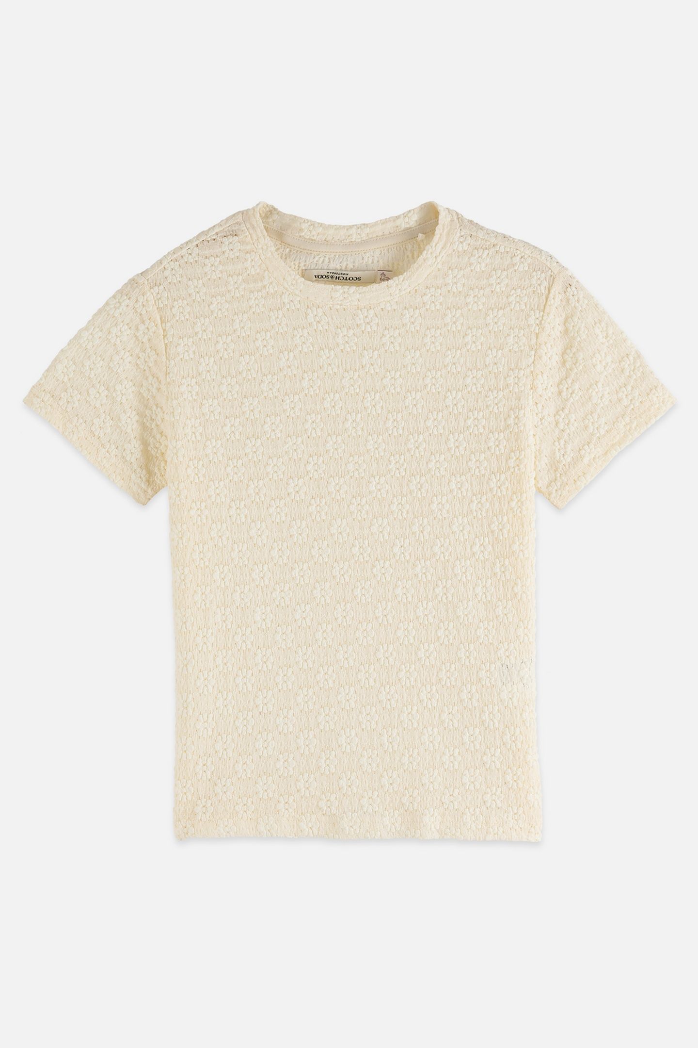 OPEN STRUCTURE SLIM FIT T-SHIRT EGGNOG 1