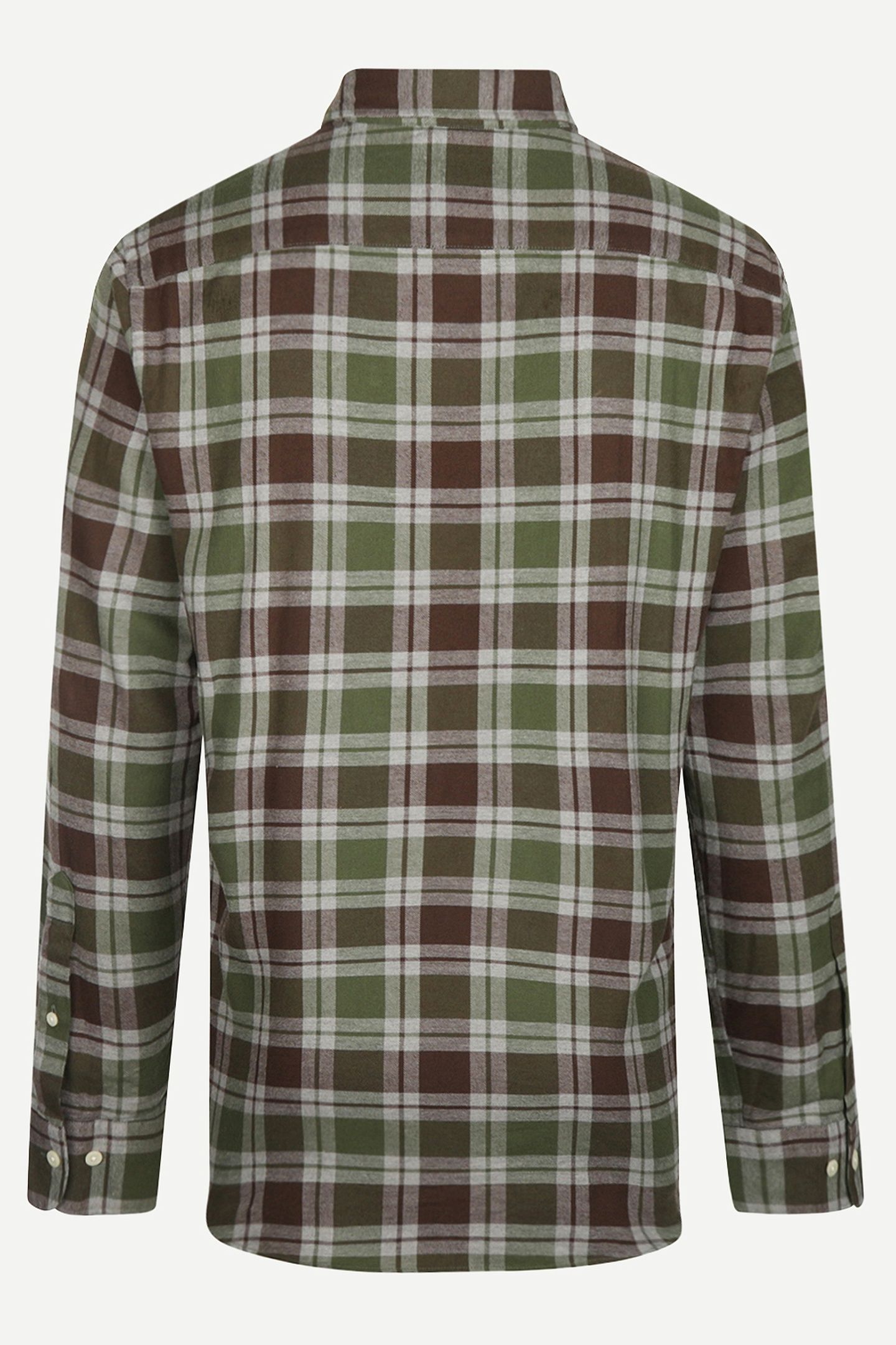 FLANNEL CHECK SHIRT #5 DARK OLIVE 5