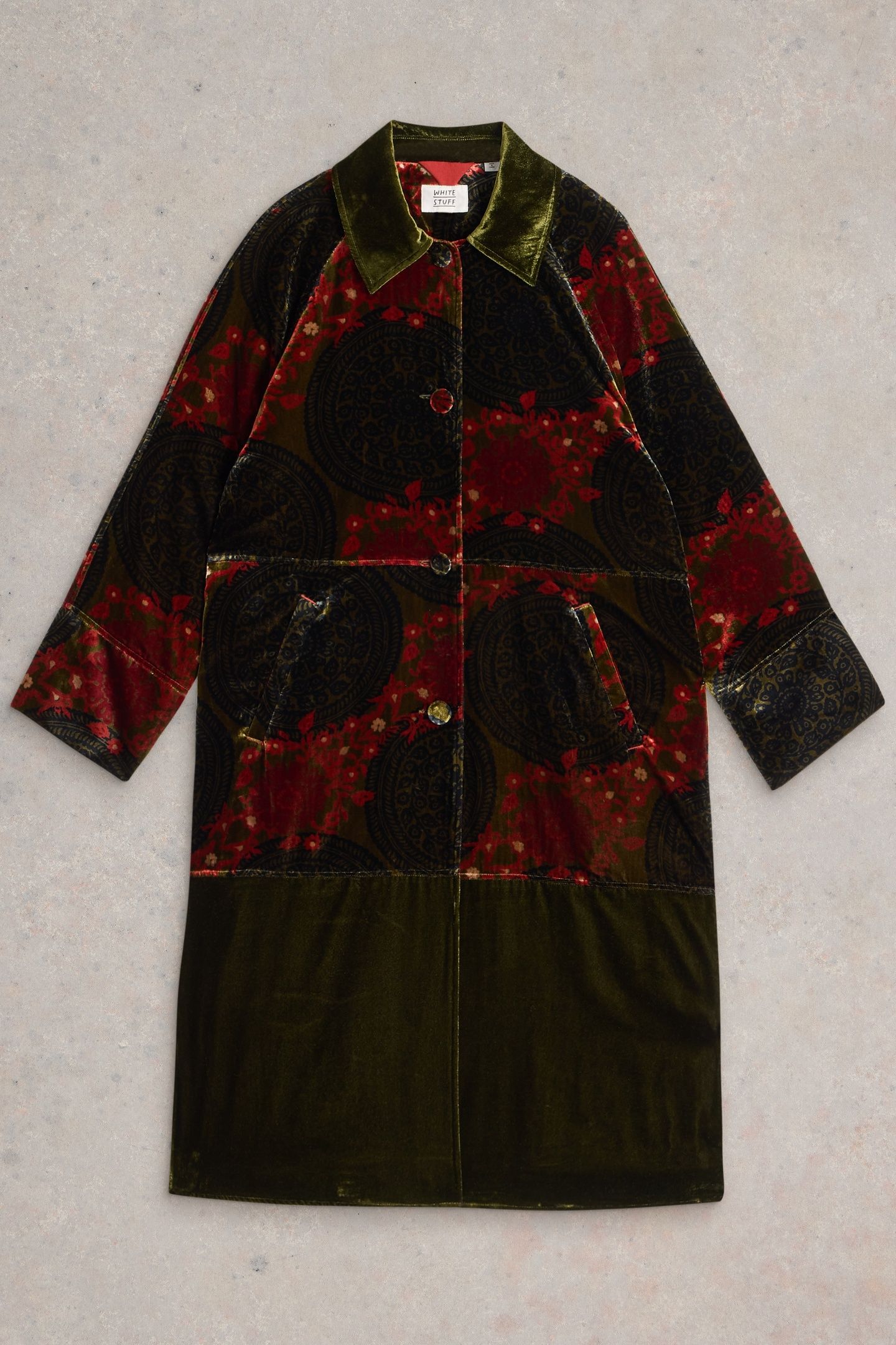 FREYA VELVET DUSTER COAT GREEN PR 3