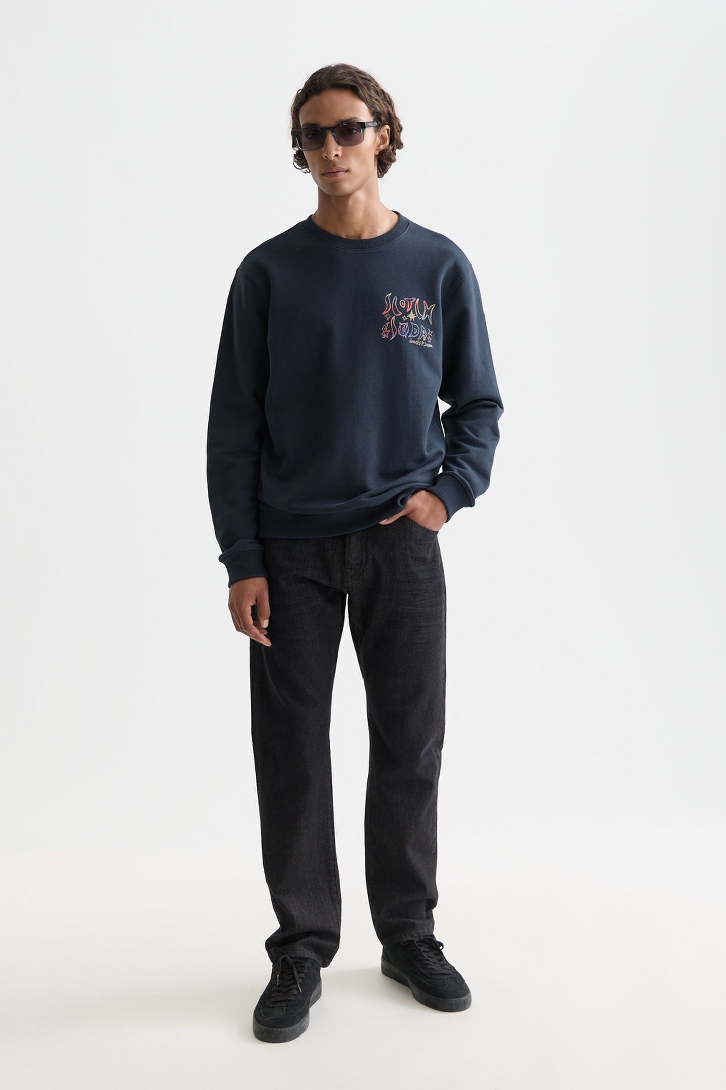 FRONT AND BACK ARTWORK REGULAR-FIT SWEATSHIRT DARK GREY 3