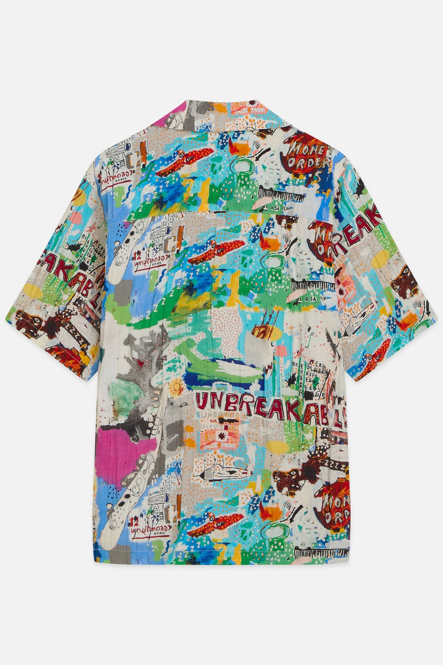BASQUIAT PRINTED RELAXEDFIT SHORTSLEEVED SHIRT WHITE/PASTEL 2