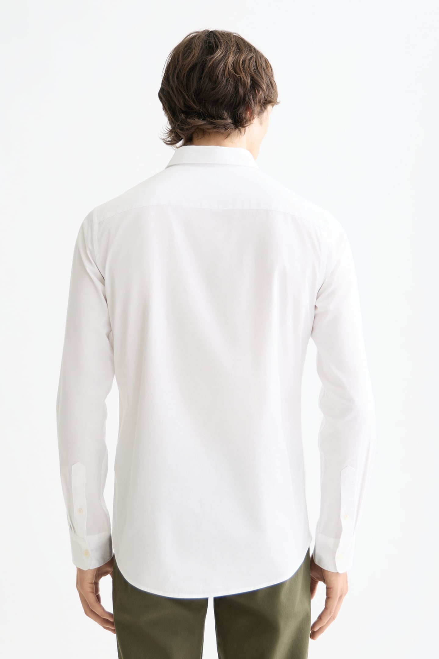 COTTON POPLIN SLIM-FIT SHIRT WHITE/PASTEL 2