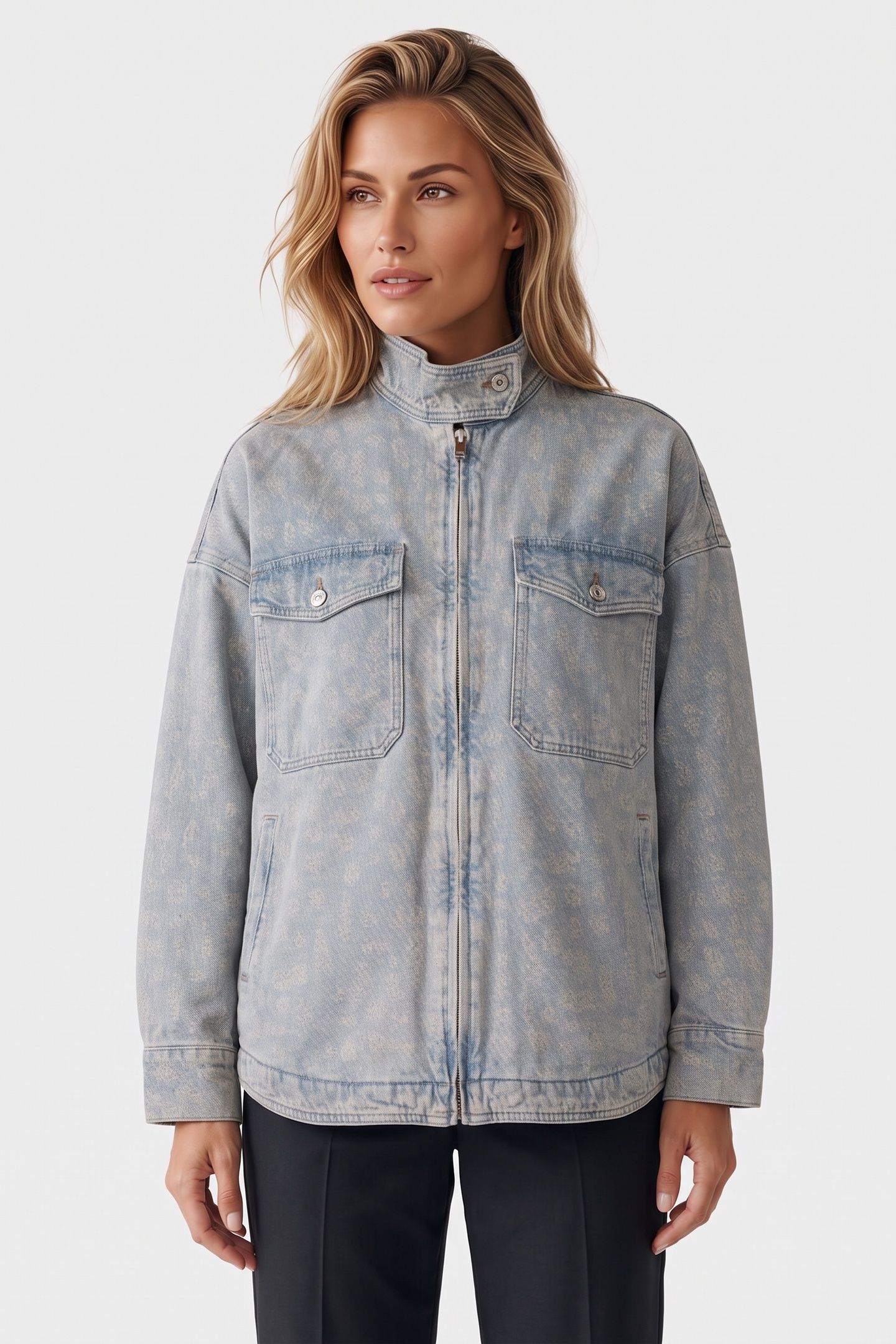YASAHIRO OVERSHIRT BLUE/PINK 1