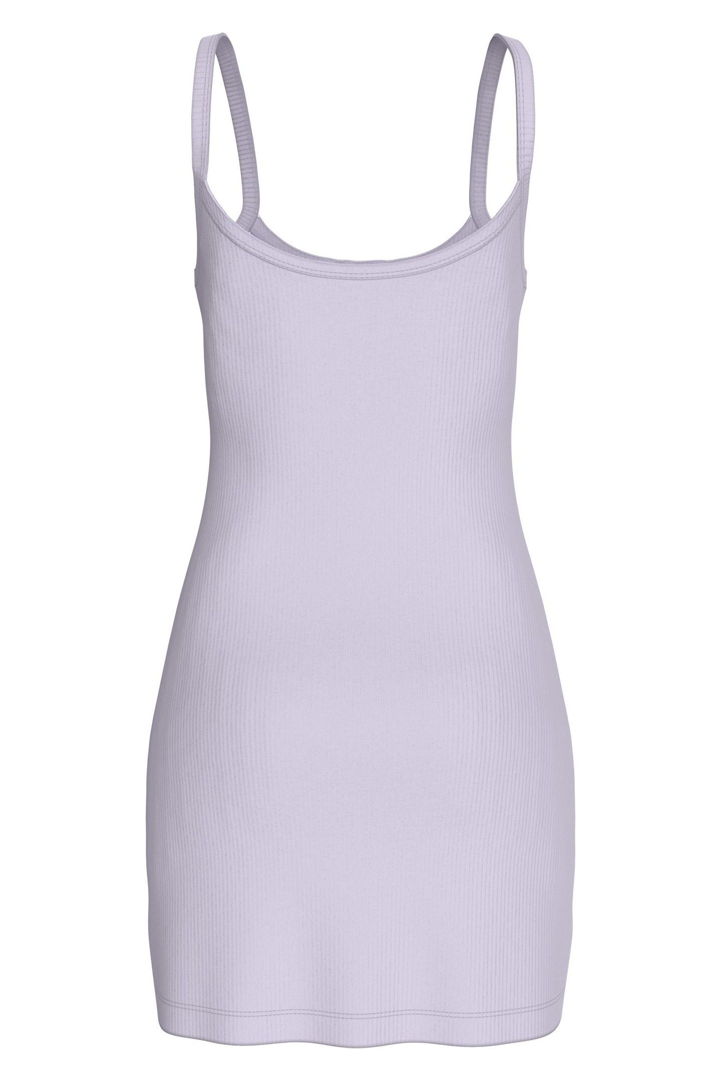 WOVEN LABEL RIB TANK PASTEL LILAC 4