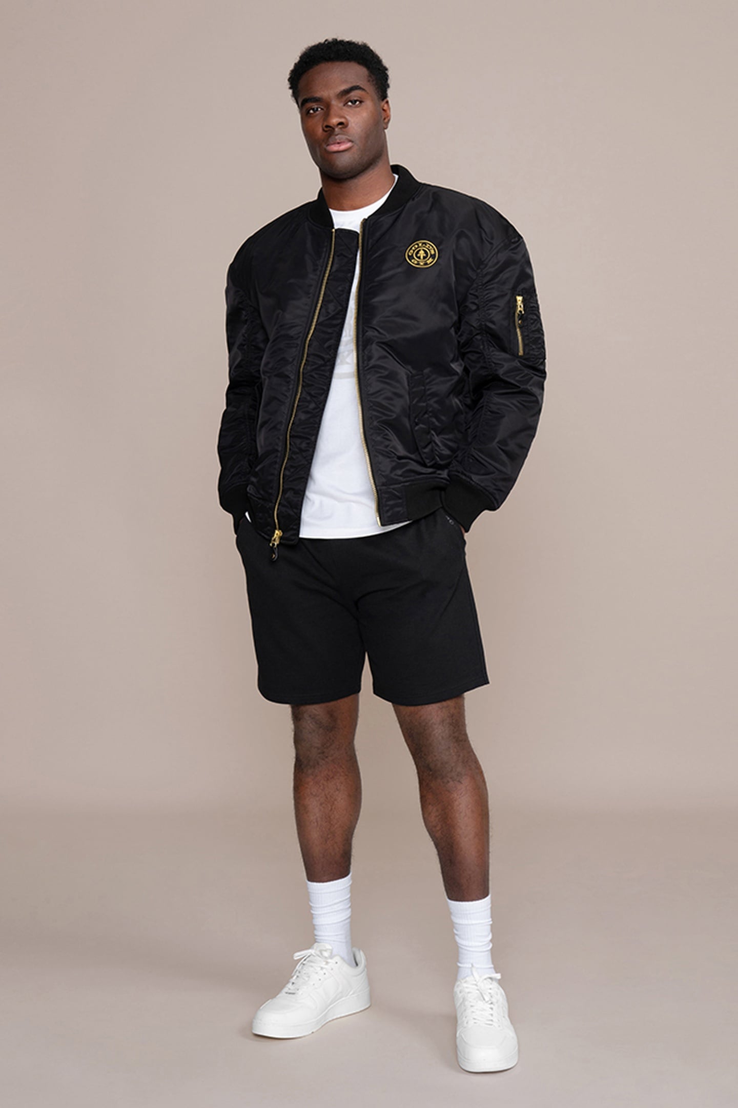 WEIGHT PLATE BOMBER JACKET BLACK 2