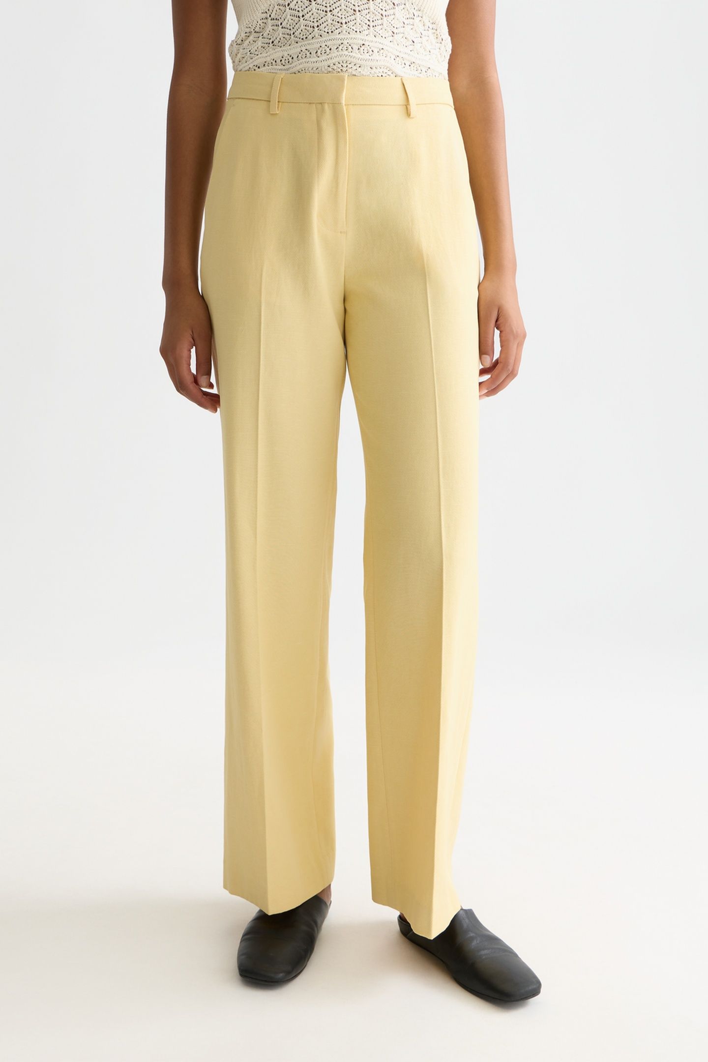 EDIE - HIGH RISE WIDE LEG PANTS PARSNIP 1