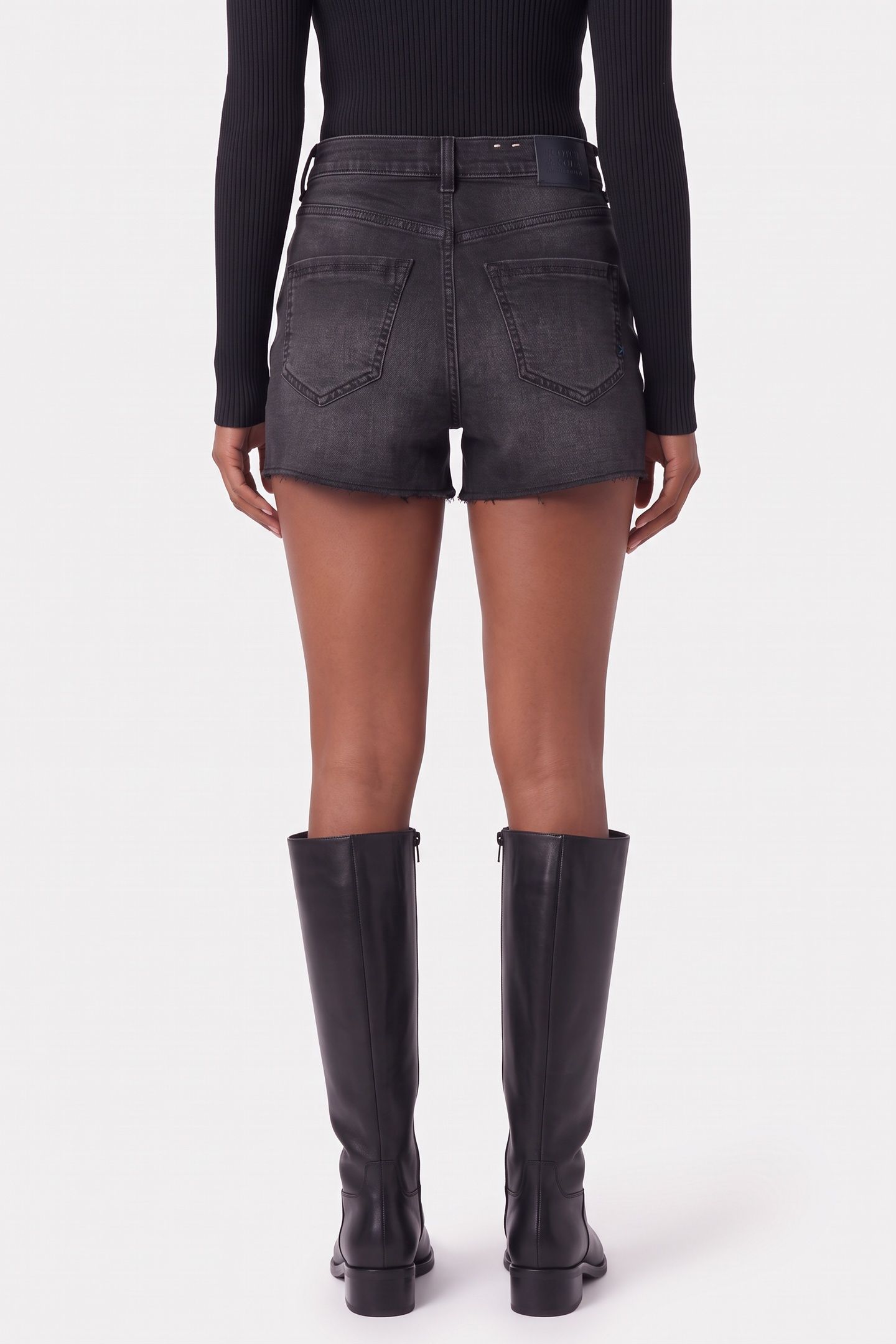 CORE THE RAY CUT OFF DENIM SHORT - BLACK NIGHT 2