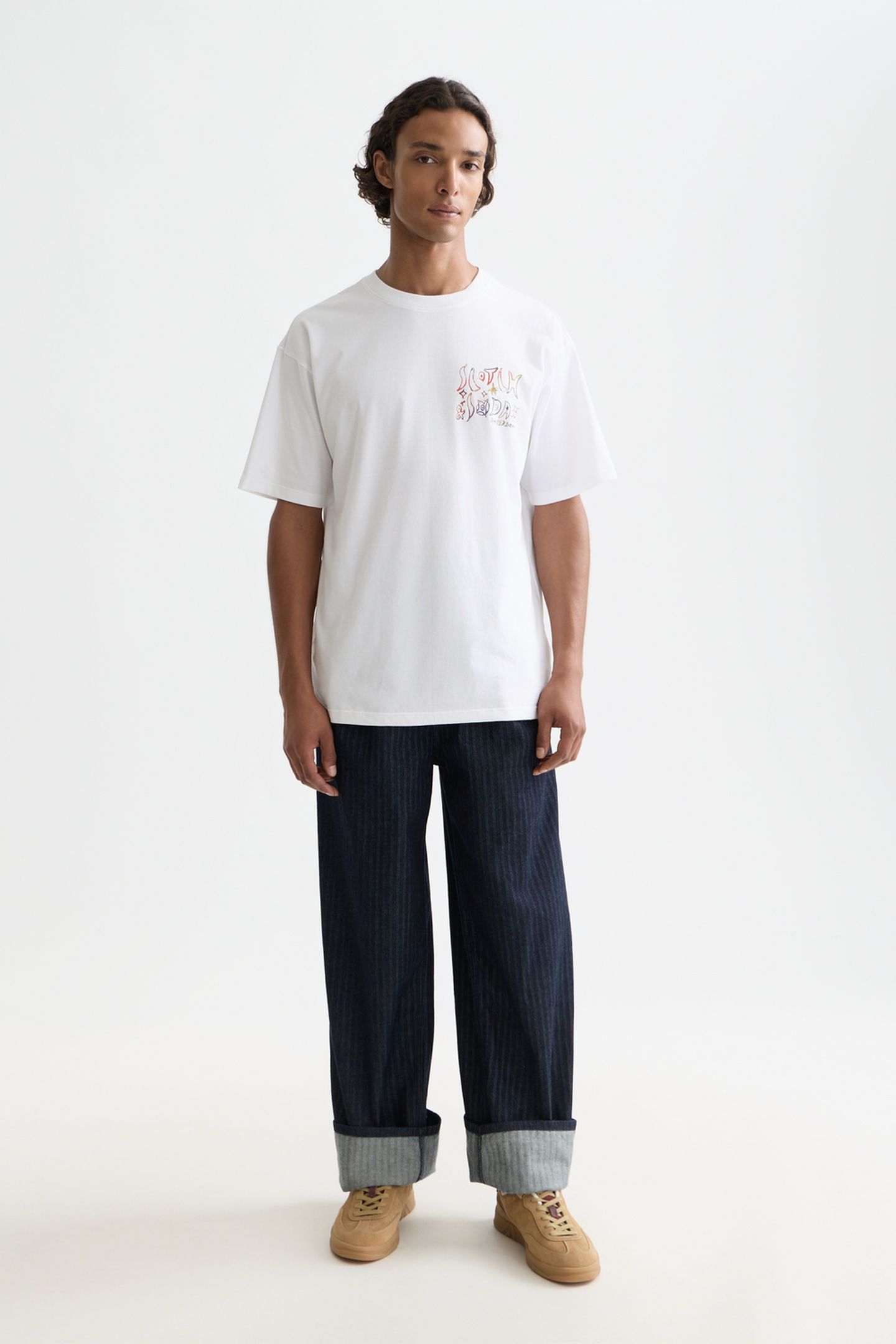 FRONT AND BACK ARTWORK RELAXED-FIT T-SHIRT WHITE/PASTEL 3