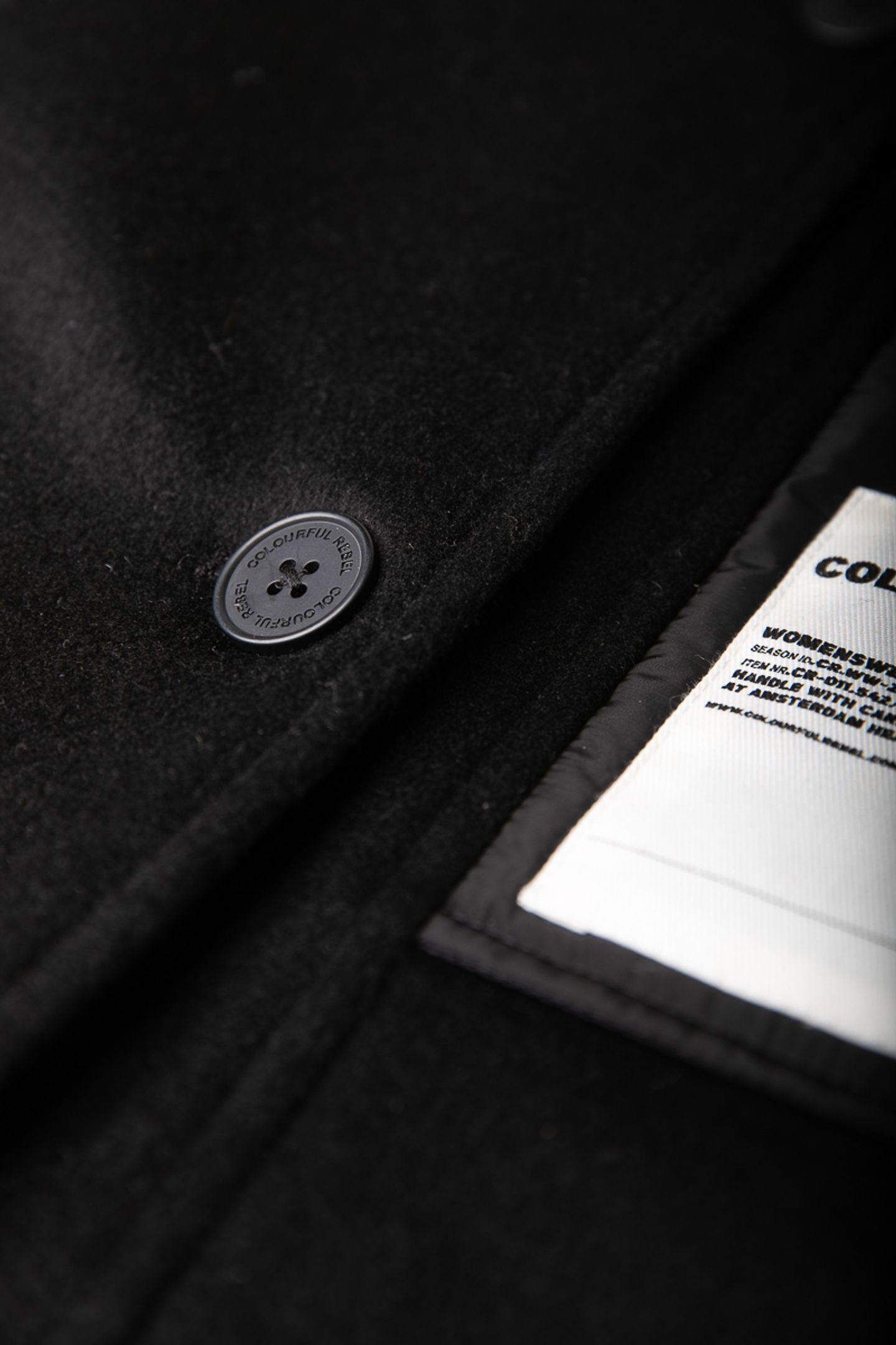 ADA CONTRAST WOOL LONG COAT BLACK 5
