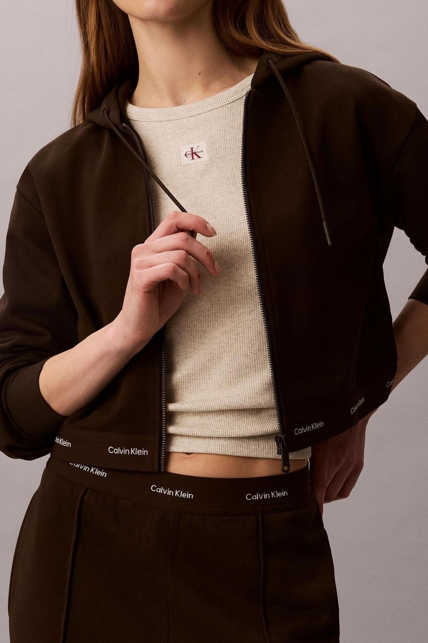 LS TERRY LOGO WAIST DARK COFFEE 2