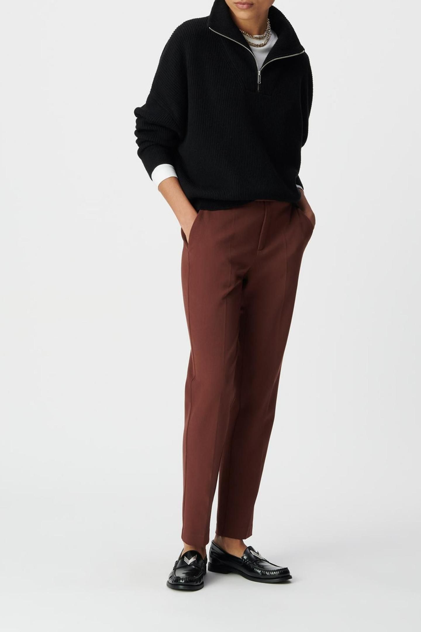 BROWN SLIM FIT SUIT TROUSERS 3