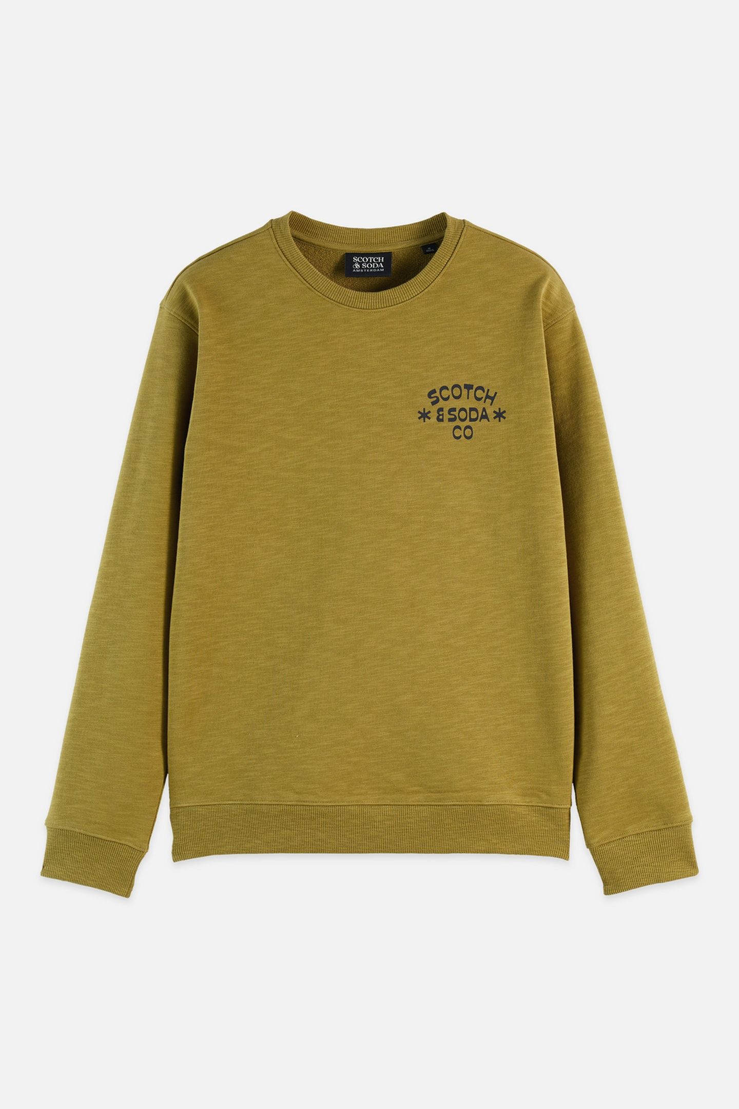 CHEST LOGO REGULAR-FIT SWEATSHIRT DARK BEIGE 1