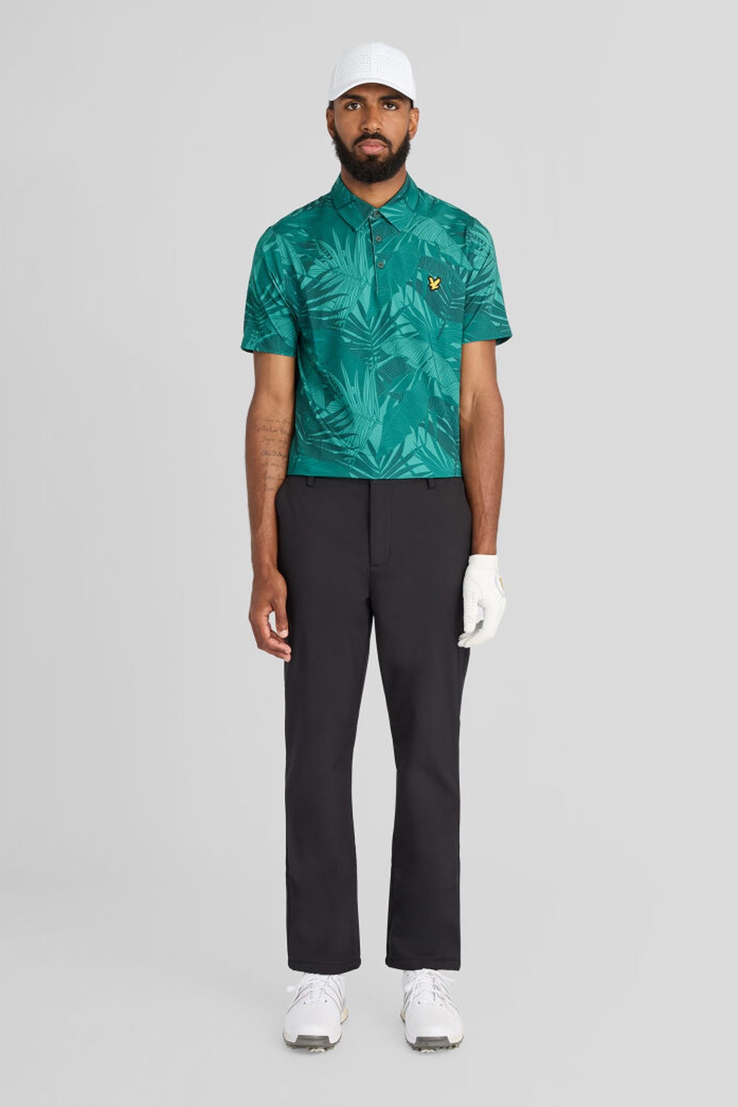 GOLF LEAF PRINT POLO CANOPY GREEN 3